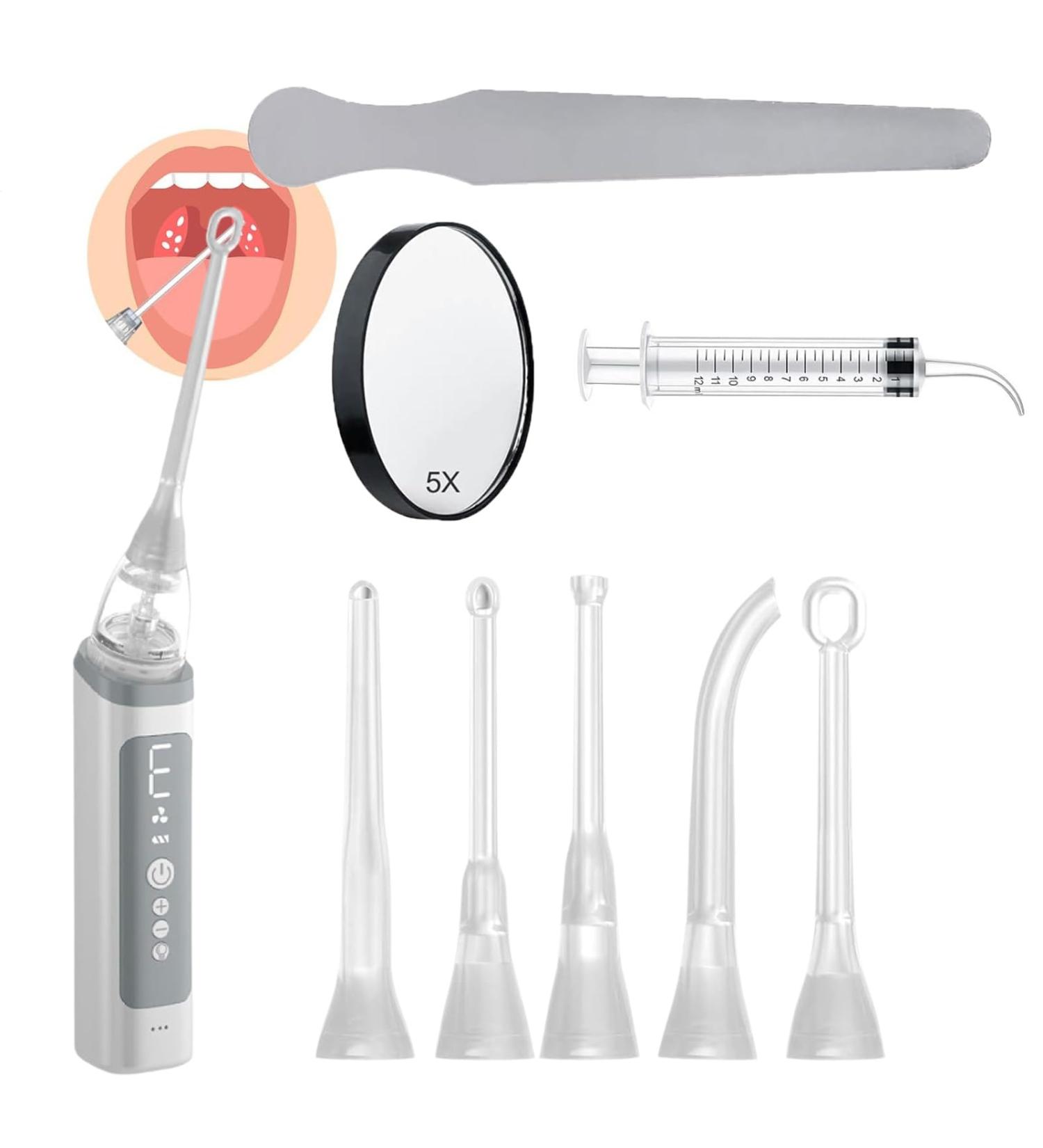 HFDJRWK Electronic Tonsil Stone Remover with 3 Suction Modes Rechargeable Electronic Tonsil Stone Vacuum Cleaner Oral Care to Promote Oral Health(009) - Buy Online on GoSupps.com