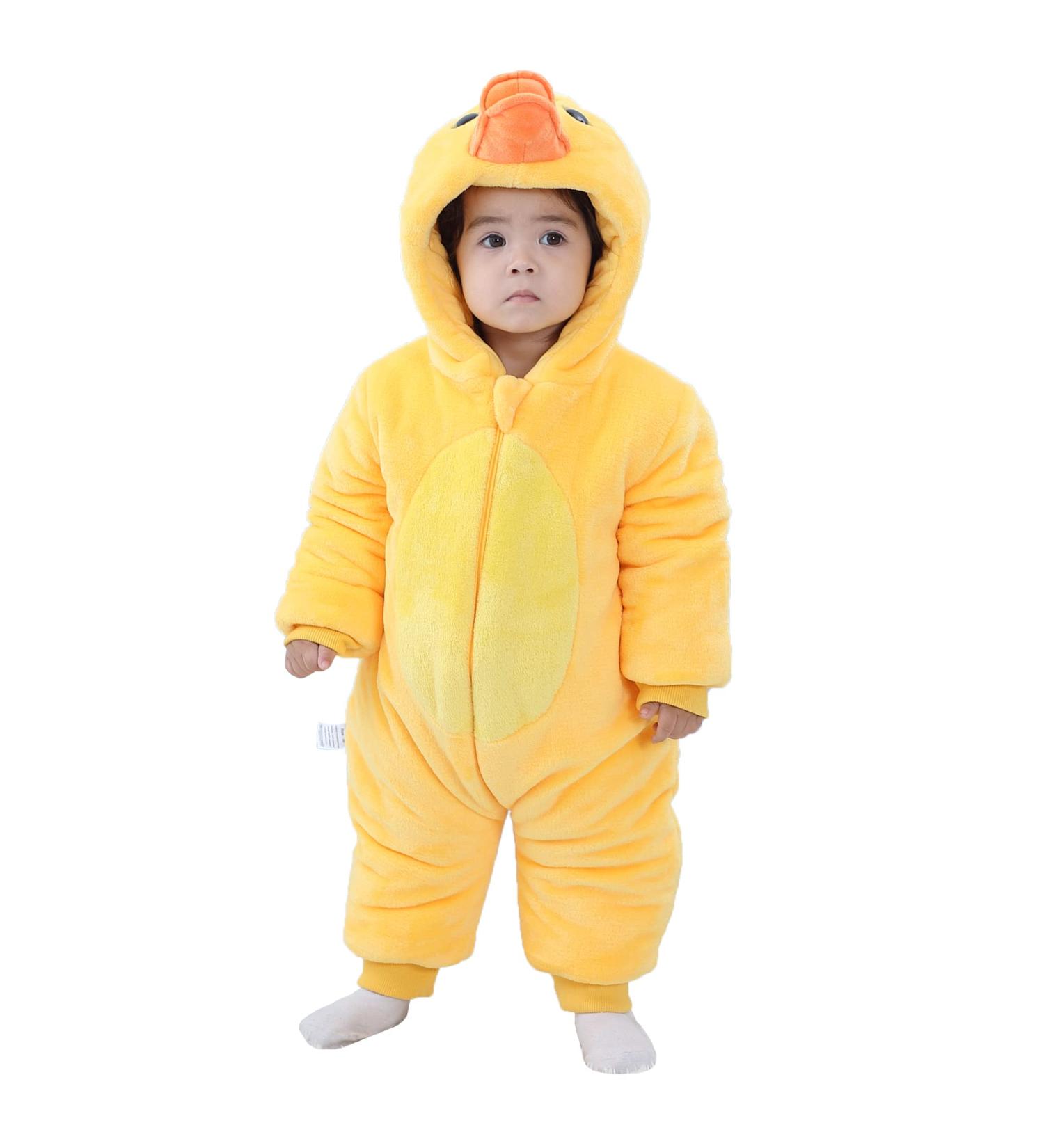 COOKY.D Baby Animal Hooded Winter Romper | Duck Snowsuit Coat for Newborn 6-12 Months - Buy Online on GoSupps.com