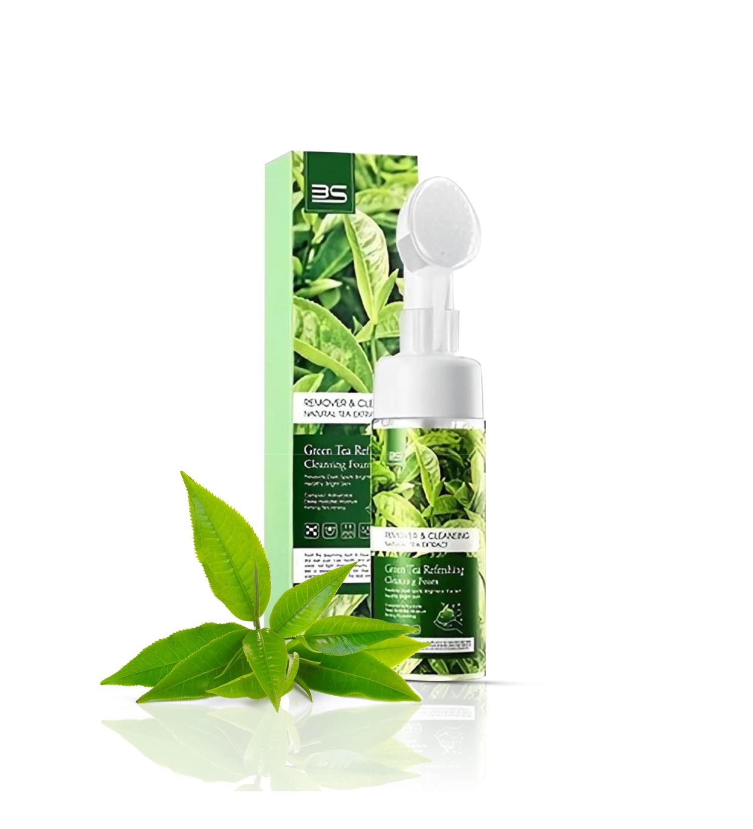 Green Tea Natural Pores Foam Cleanser -makeup remover cleanser for Acne Oily dry and Sensitive skin - Buy Online on GoSupps.com