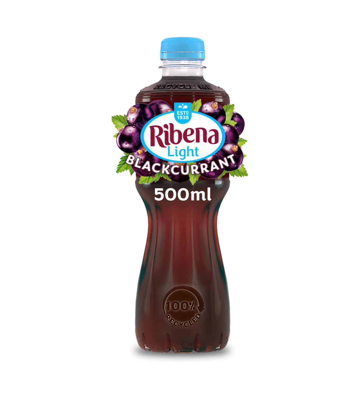 Ribena Blackcurrant Juice Drink 500ml | No Added Sugar | Real British Blackcurrants | Vitamin C Rich | Low Calorie | No Artificial Colors | 100% Recycled Bottle - Buy Online on GoSupps.com