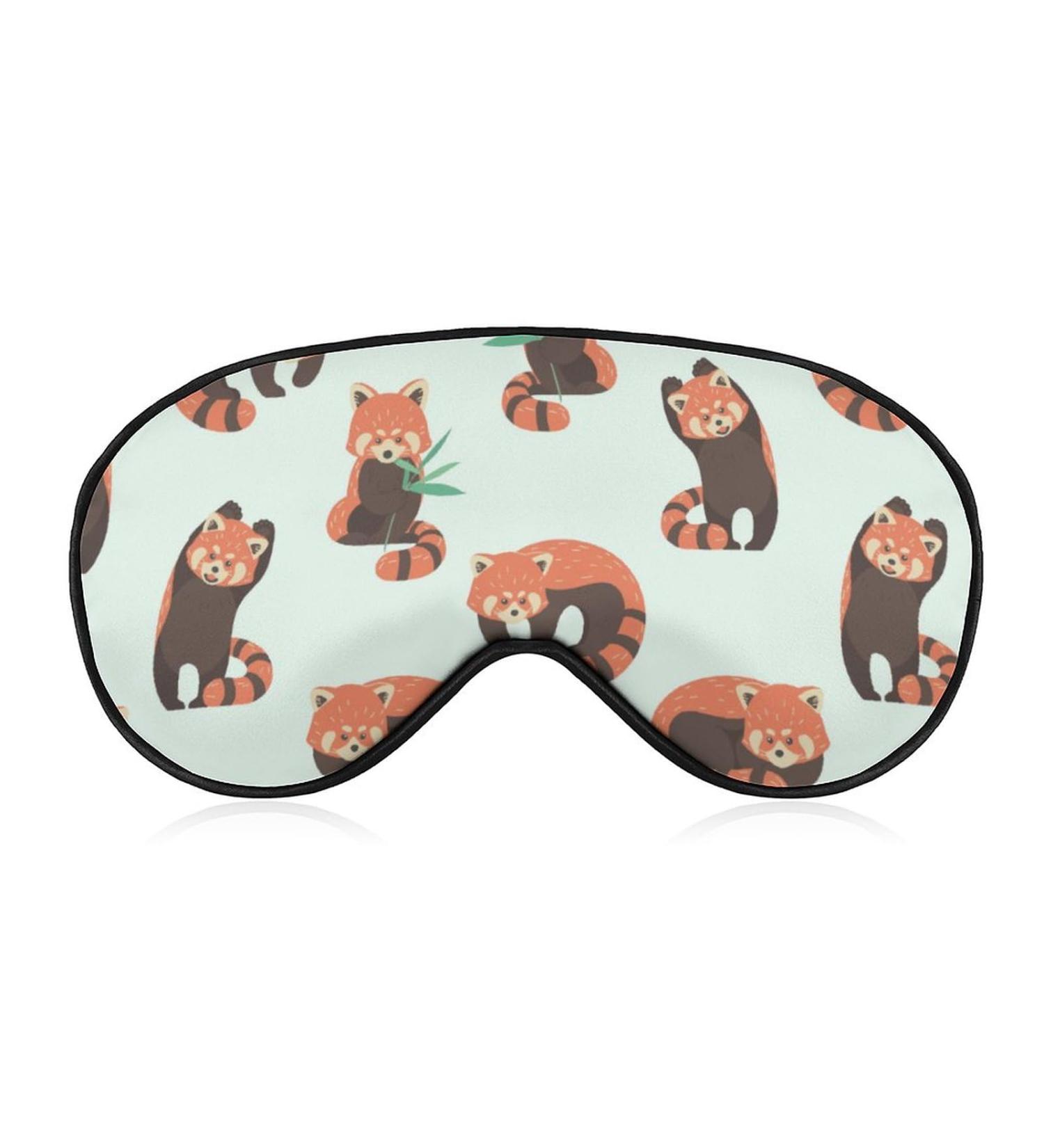 Red Panda Sleep Mask - Adjustable Blindfold for Men and Women - Blocks Light for Better Sleep - Ideal for Night, Travel, and Naps - Buy Online on GoSupps.com