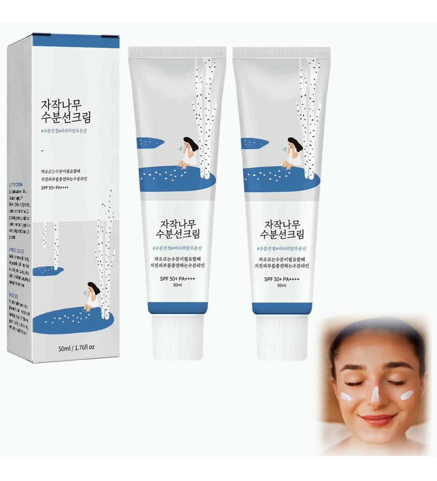 Birch Juice Moisturizing Sunscreen SPF50 PA++++ - Korean Skin Protection, UV Defense (1.76 Fl Oz-2PCS) - Buy Online on GoSupps.com