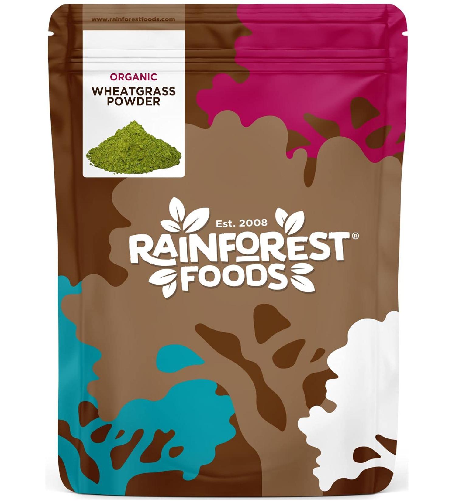 Organic EU Wheatgrass Powder 400g - Premium Quality Superfood | Rainforest Foods - Buy Online on GoSupps.com