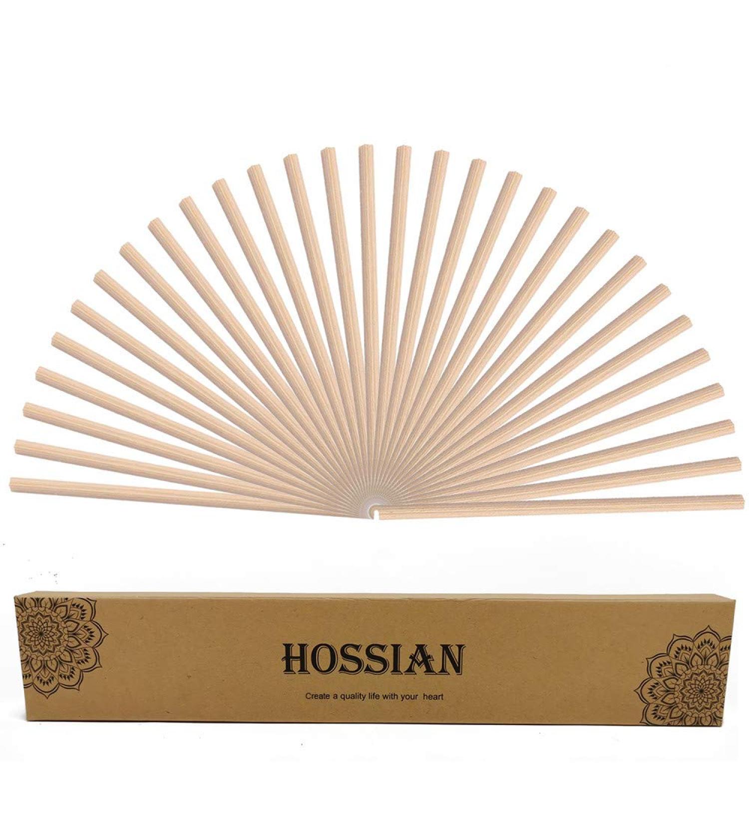 Hossian 50pcs Natural Wood Rattan Reed Diffuser Sticks - Essential Oil Aroma Spa Aromatherapy - 10/25cm - Buy Online on GoSupps.com
