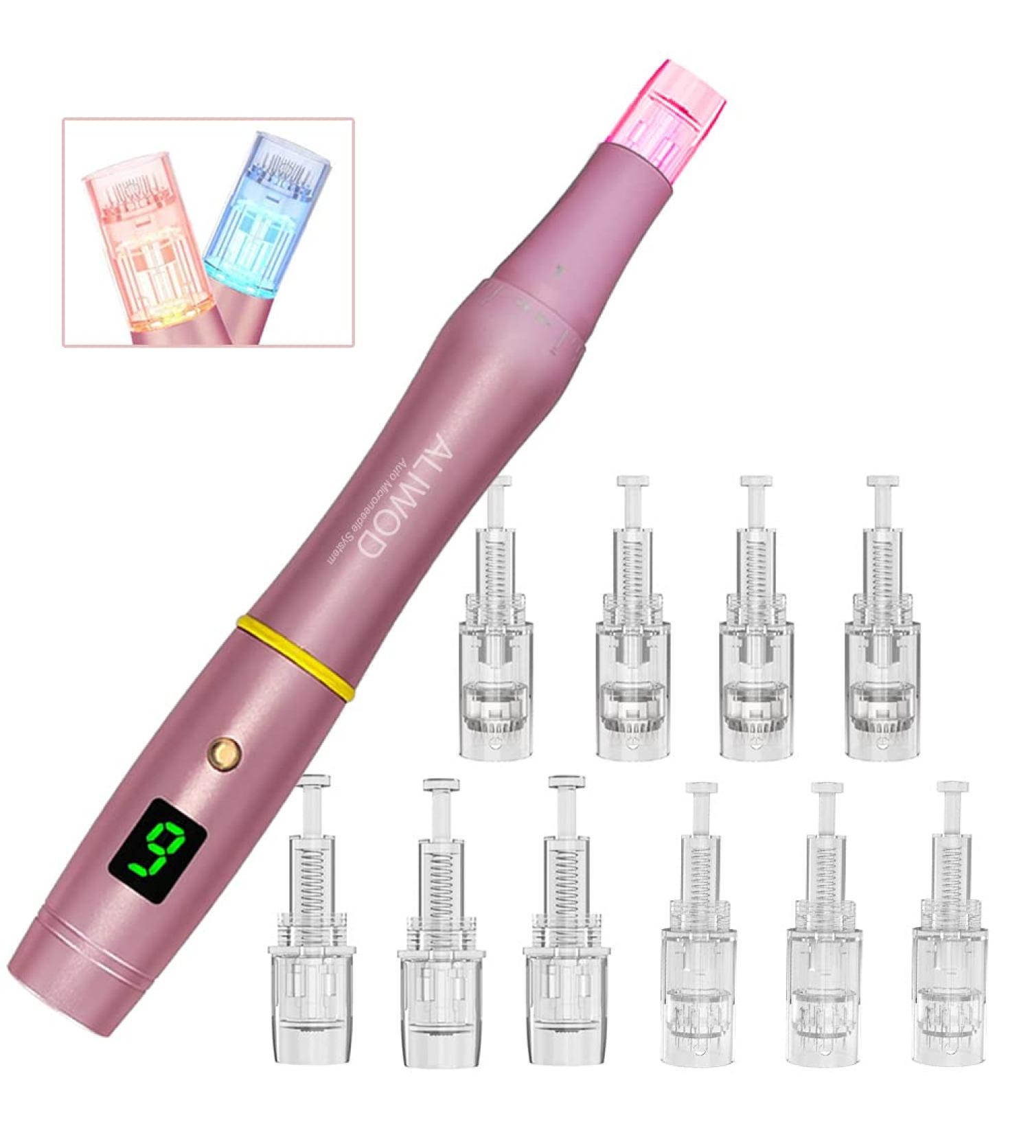 ALIWOD Microneedling Pen Kit Auto Electric Anti-Aging Skin Therapy Device Pen Wireless Skin Care Tools with 36Pins 12Pins Nano Needle Cartridges L690 - Buy Online on GoSupps.com