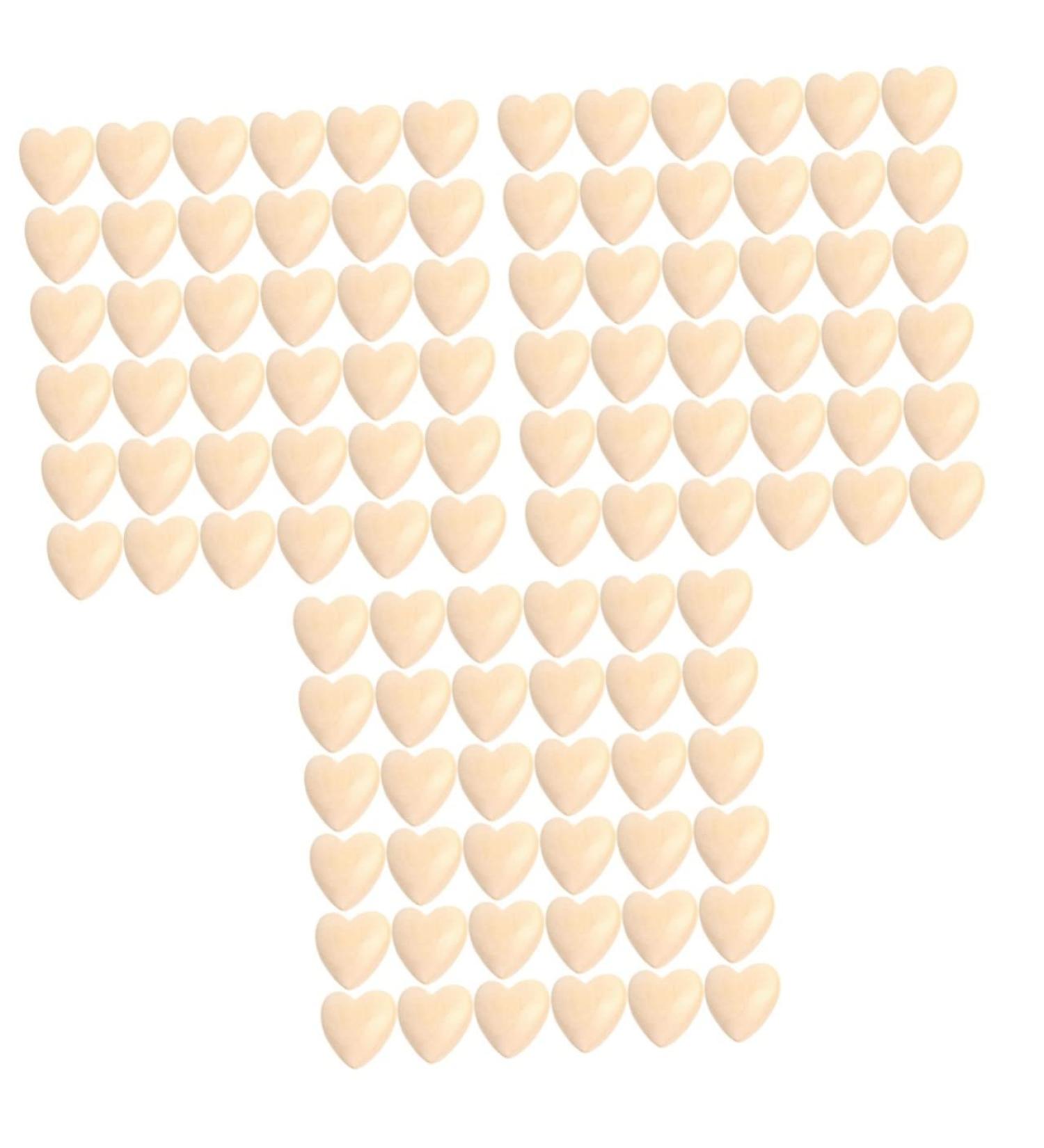 Ibasenice 150 pcs Peach Herz Wooden Beads Unfinished Heart Beads for Tinkering Garland Production & Child Amulets - Buy Online on GoSupps.com