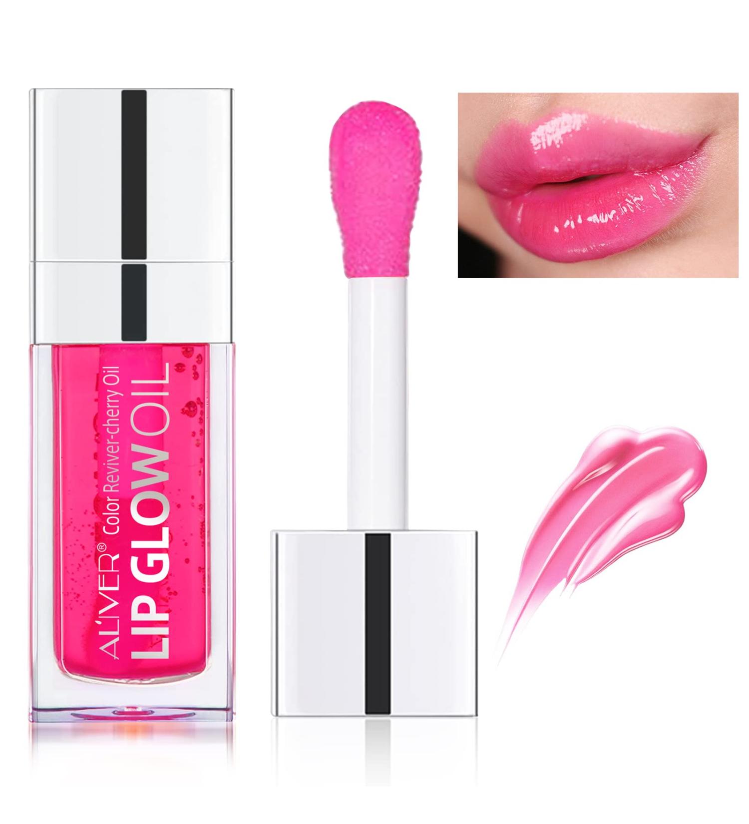 SBHEANGBA Moisturizing Lip Oil No-Sticky Gloss Tinted Balm Care Long Lasting Clear Liquid Lipsticks Plump Glow Oil For Dry Lip's Hydrating And Nourishing Pink Pack of 1 - Buy Online on GoSupps.com