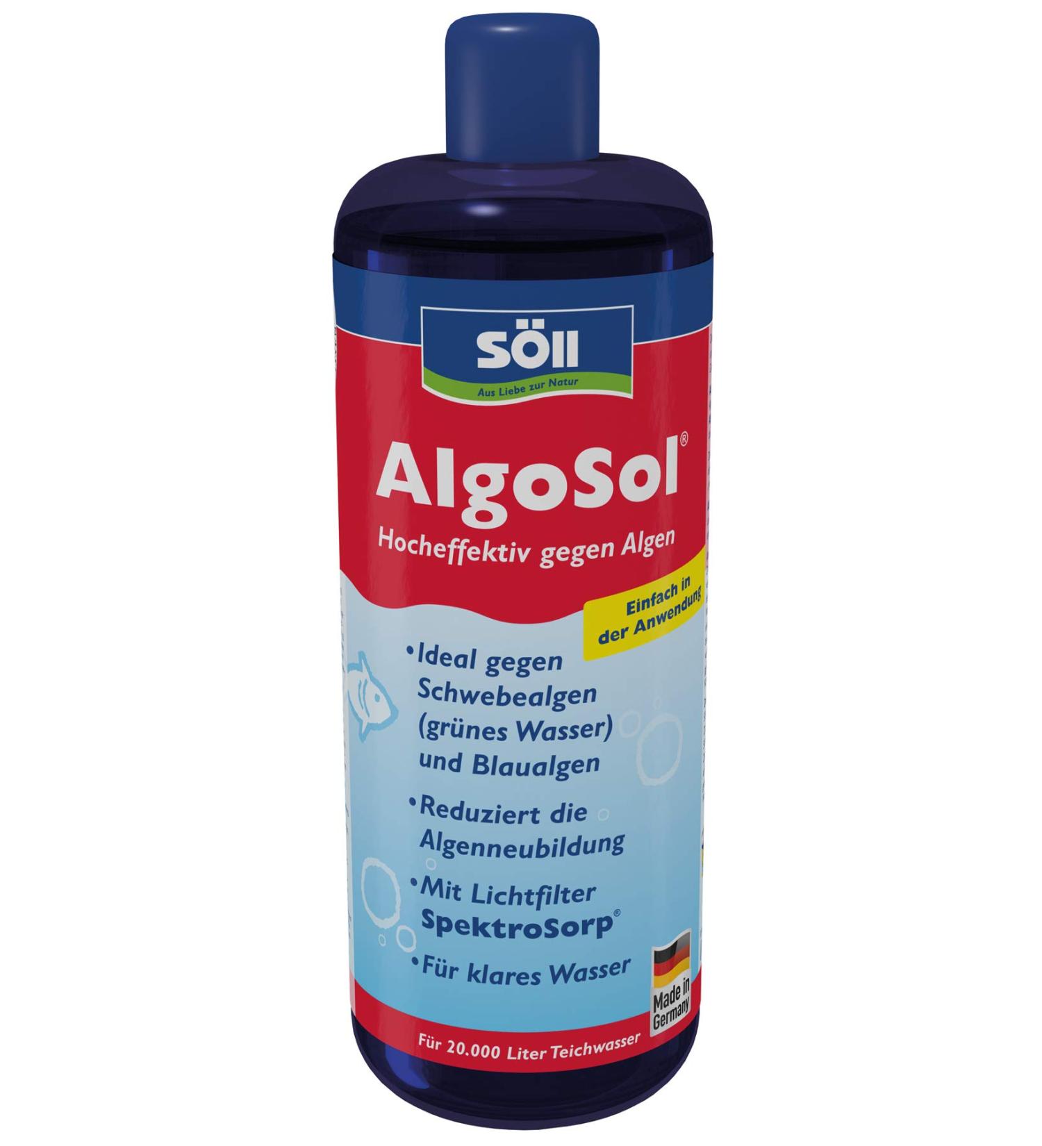 S ll 80708 Algosol 1 L - Effective Pond Care Against Algae | Light Filter Solution for 20 000 Liters - Buy Online on GoSupps.com