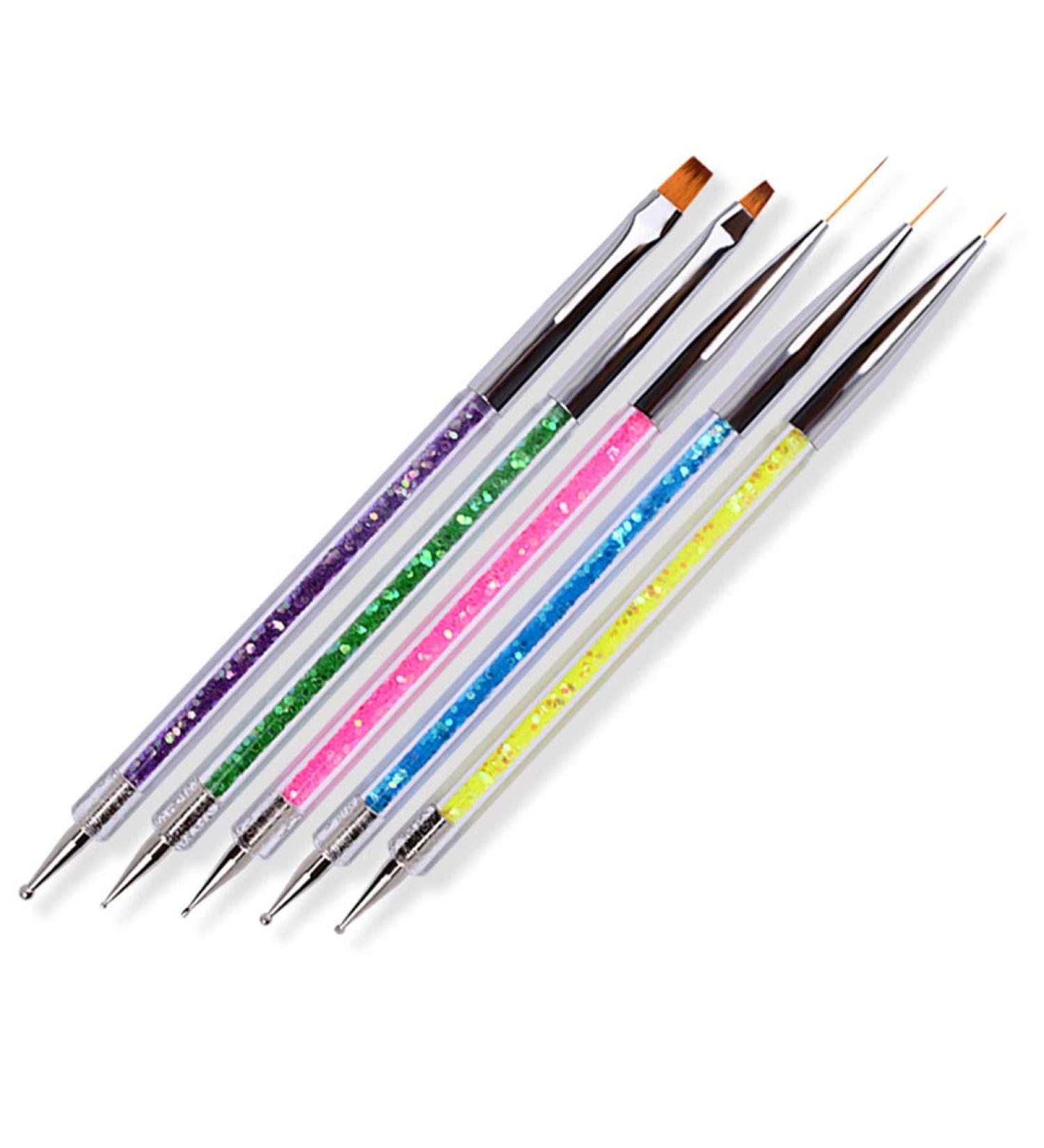 5pcs Nail Art Pens | Double-Sided Liner & Drawing Brushes for DIY Nail Designs - Buy Online on GoSupps.com