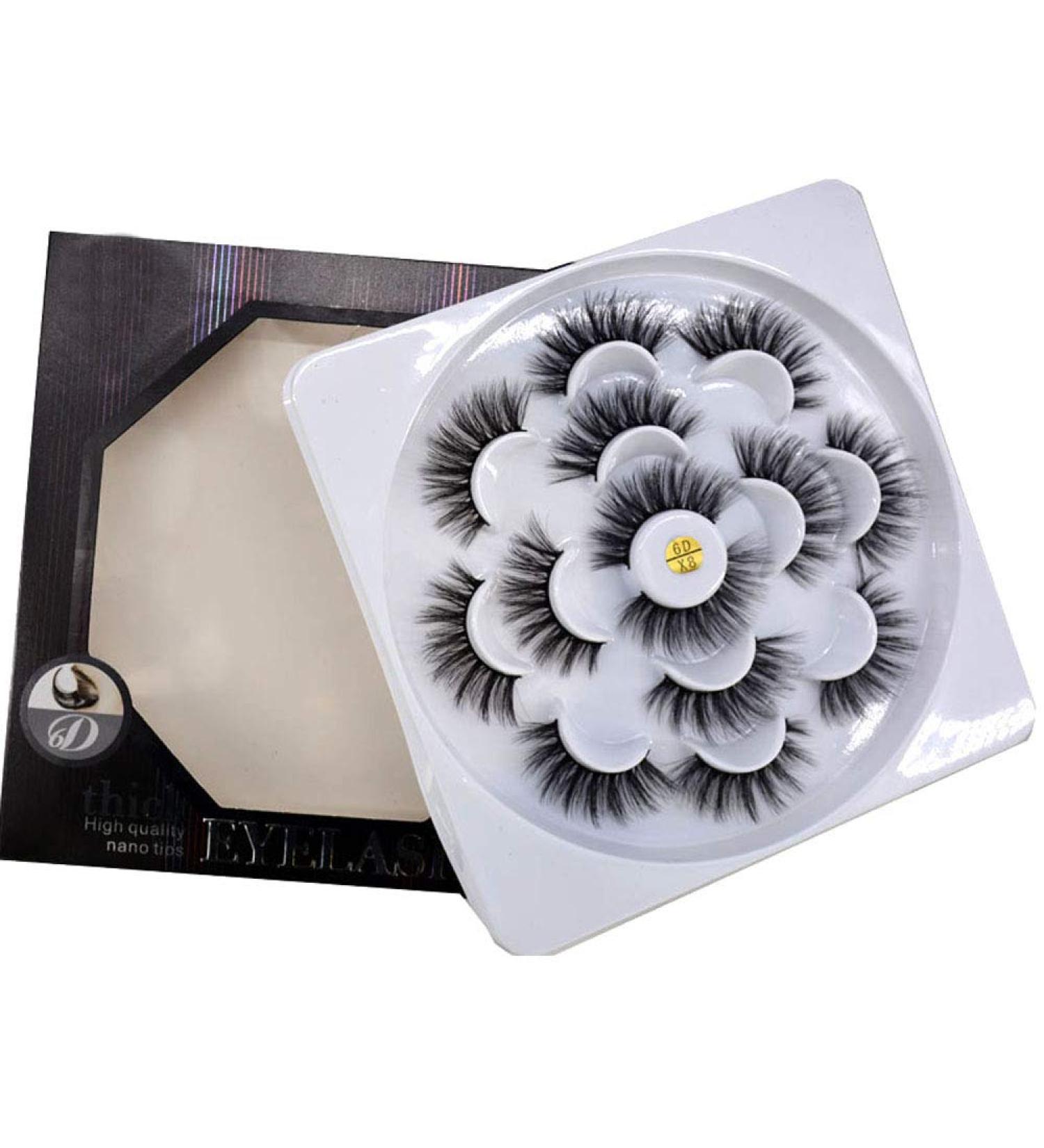 Buy HBZGTLAD 7 Pairs Natural 3D Mink False Eyelashes - Long Makeup & Eyelash Extensions | International Shipping Available - Buy Online on GoSupps.com