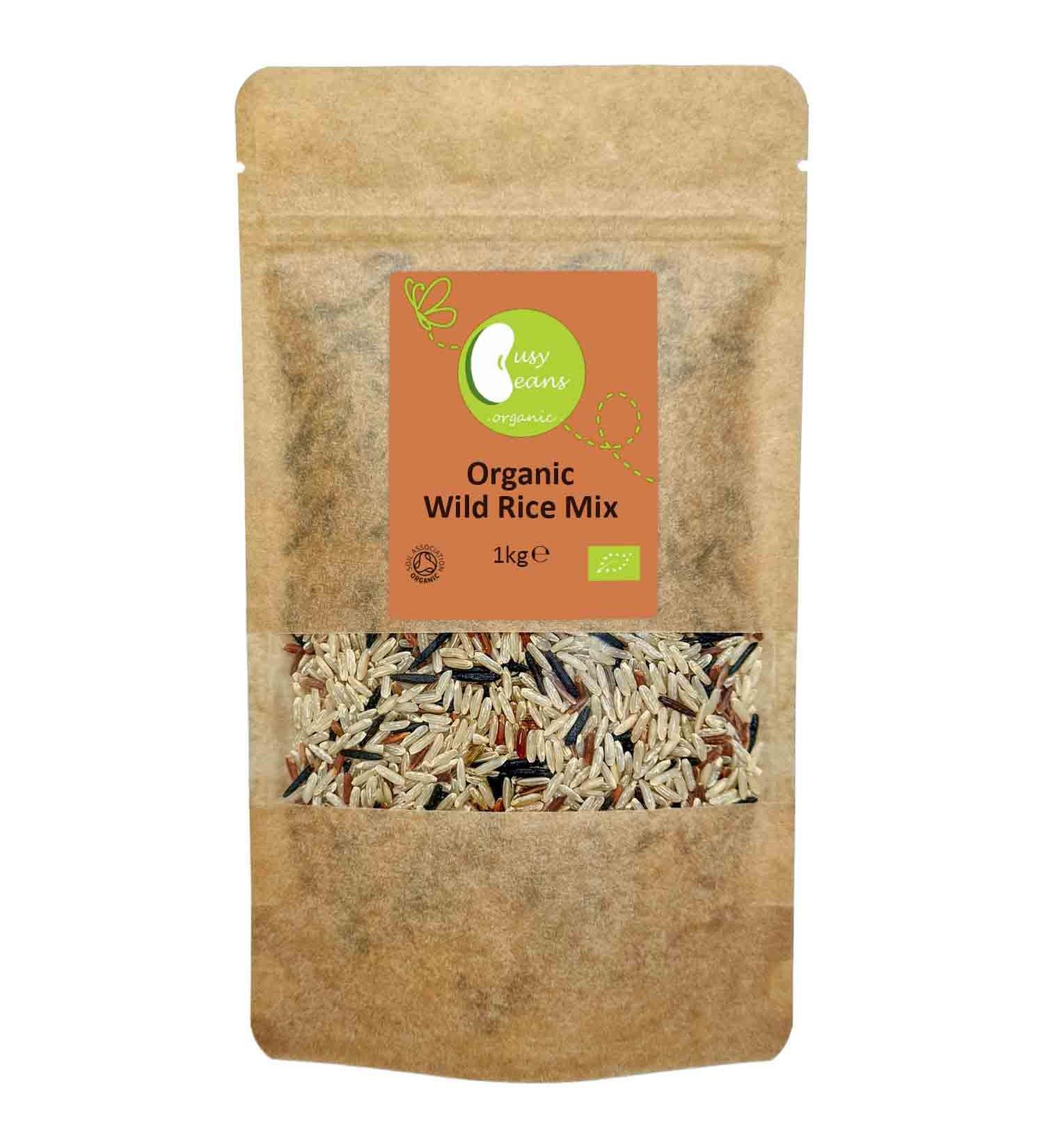 Busy Beans Organic Wild Rice Mix - Certified Organic (1kg) - Buy Online on GoSupps.com