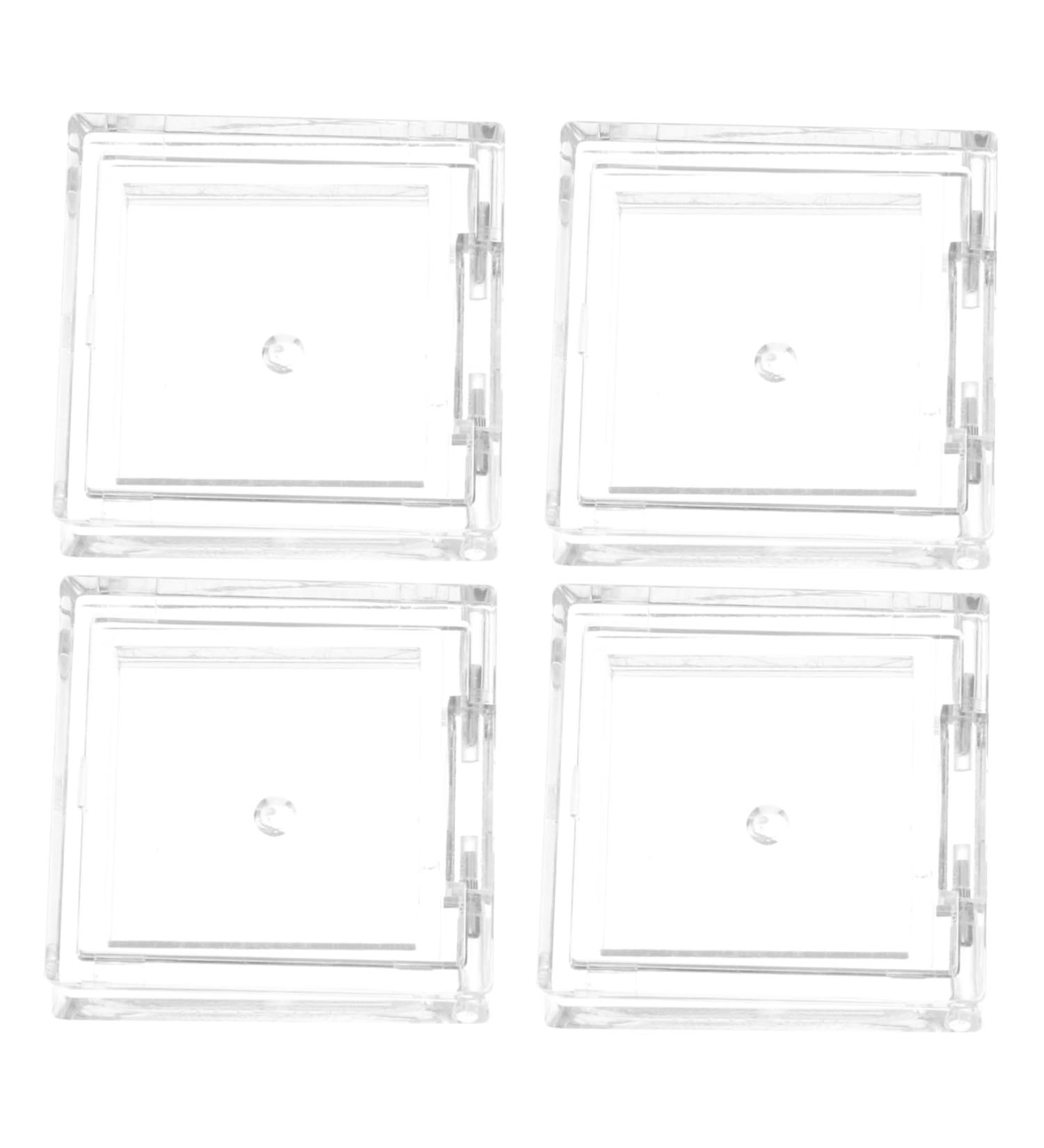Healeved 4pcs Transparent Square Mini Eyeshadow Box Makeup Highlighter Makeup Palette Blush Palette Plastic - Buy Online on GoSupps.com