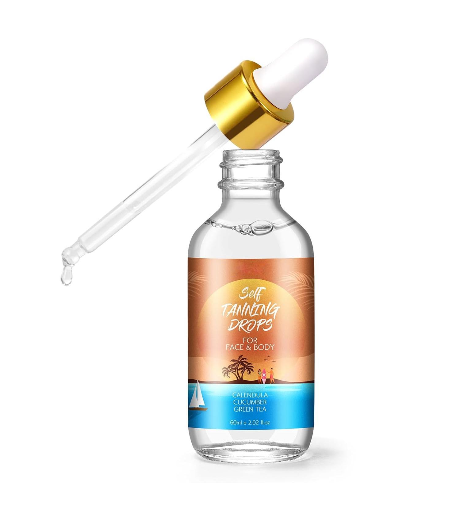 Self Tanning Drops for Face & Body - Natural Bronzing Drops for Sunless Glow | Radiant Tan 2.02 Fl Oz - Buy Online on GoSupps.com