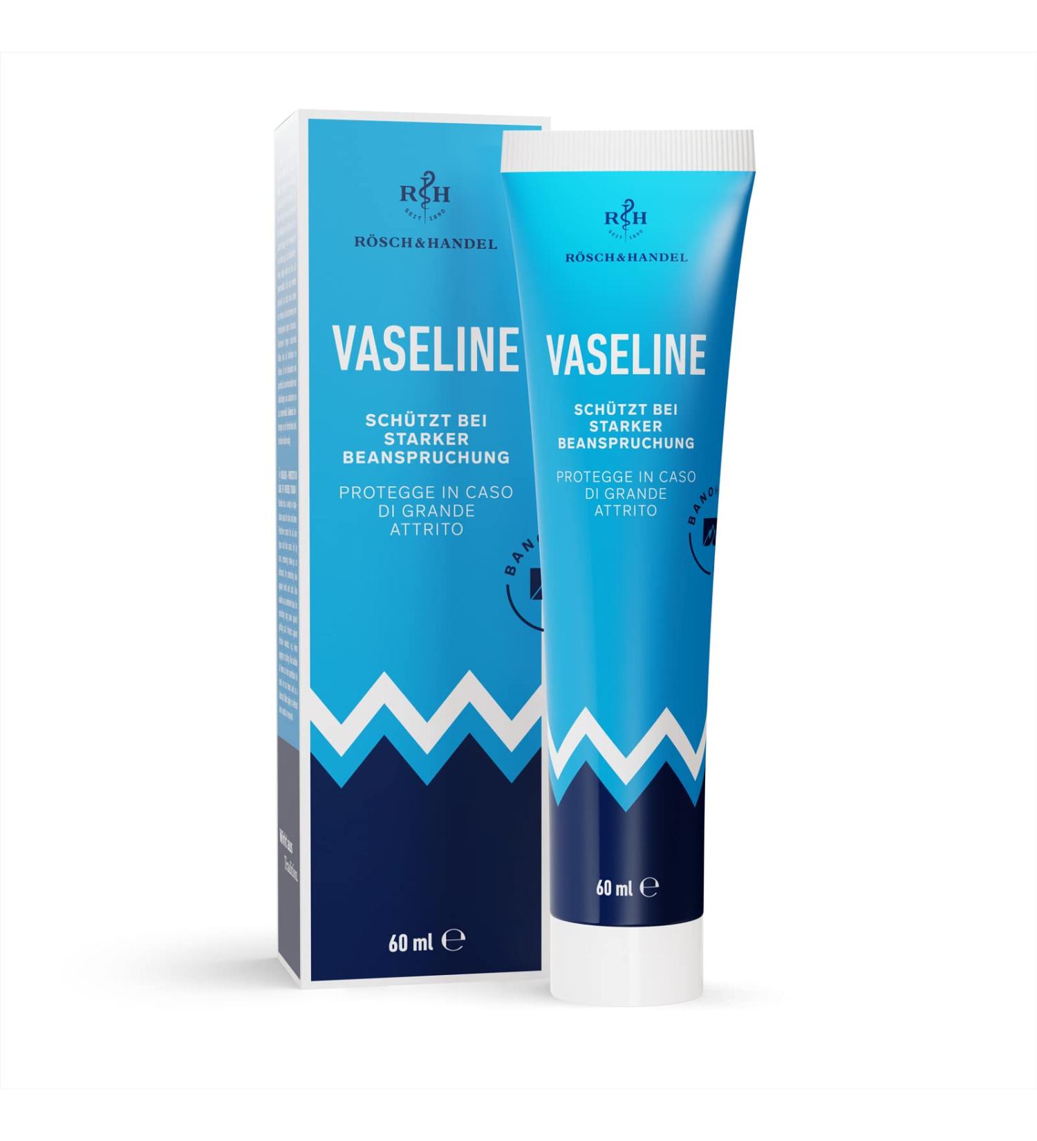 R sch & Handel Vaseline R sch 60 ml Protective Cream for All Skin Types and Skin Areas Perfect for Lip Care Protects Against Chafing and Protects Dog Paws from Road Salt