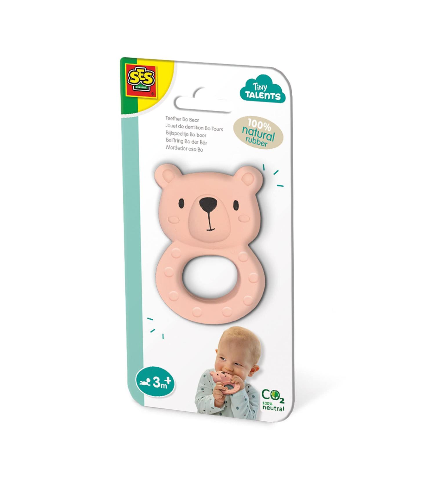 SES Creative Teething Ring BO the Bear - 100% Natural Rubber Multi Color One Size | Shop Internationally - Buy Online on GoSupps.com