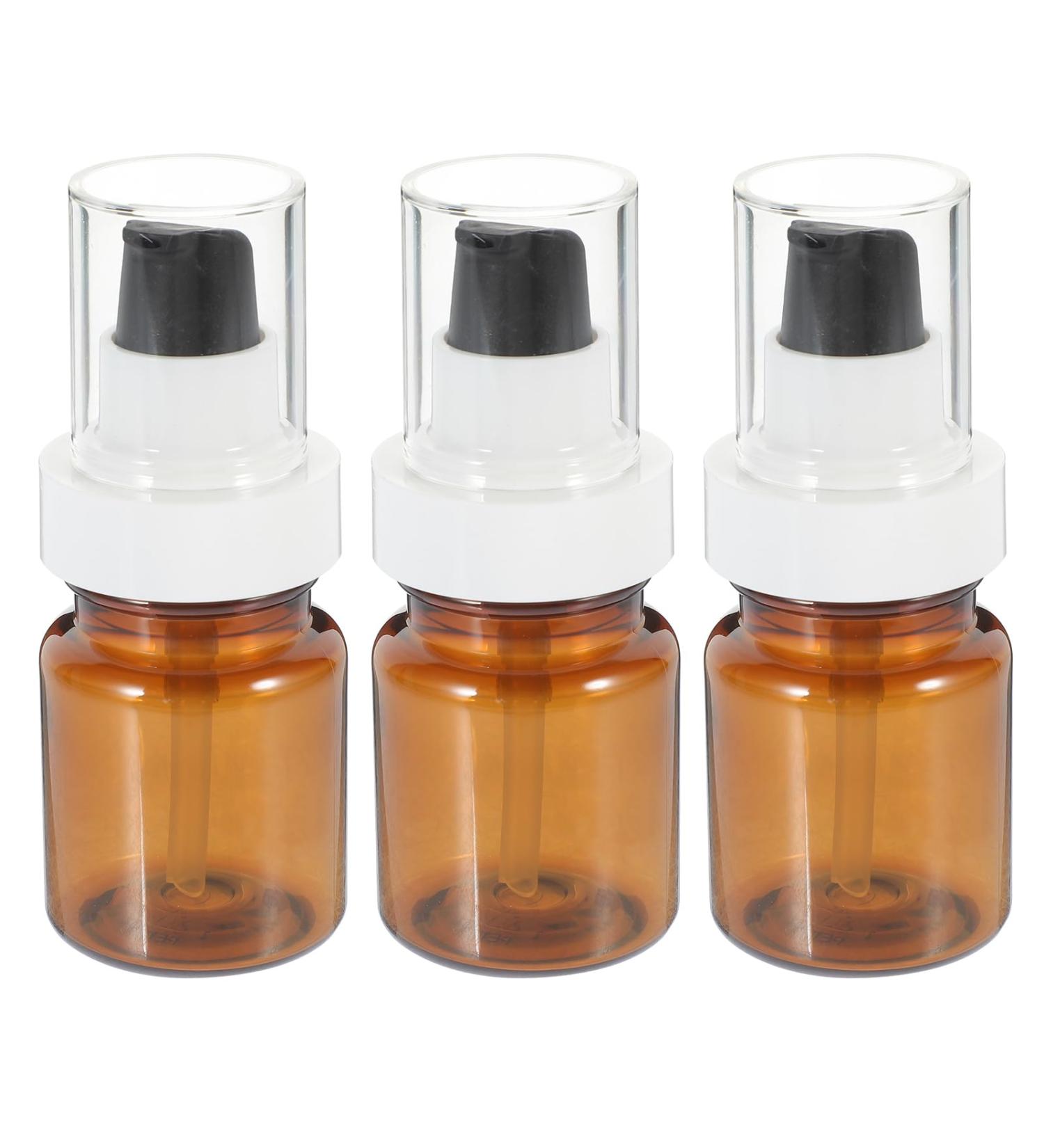 Housoutil 60ml Refillable Pump Spray & Lotion Bottle - Brown Cosmetic Container for Perfume & Essence - Travel-Friendly International Shipping - Buy Online on GoSupps.com