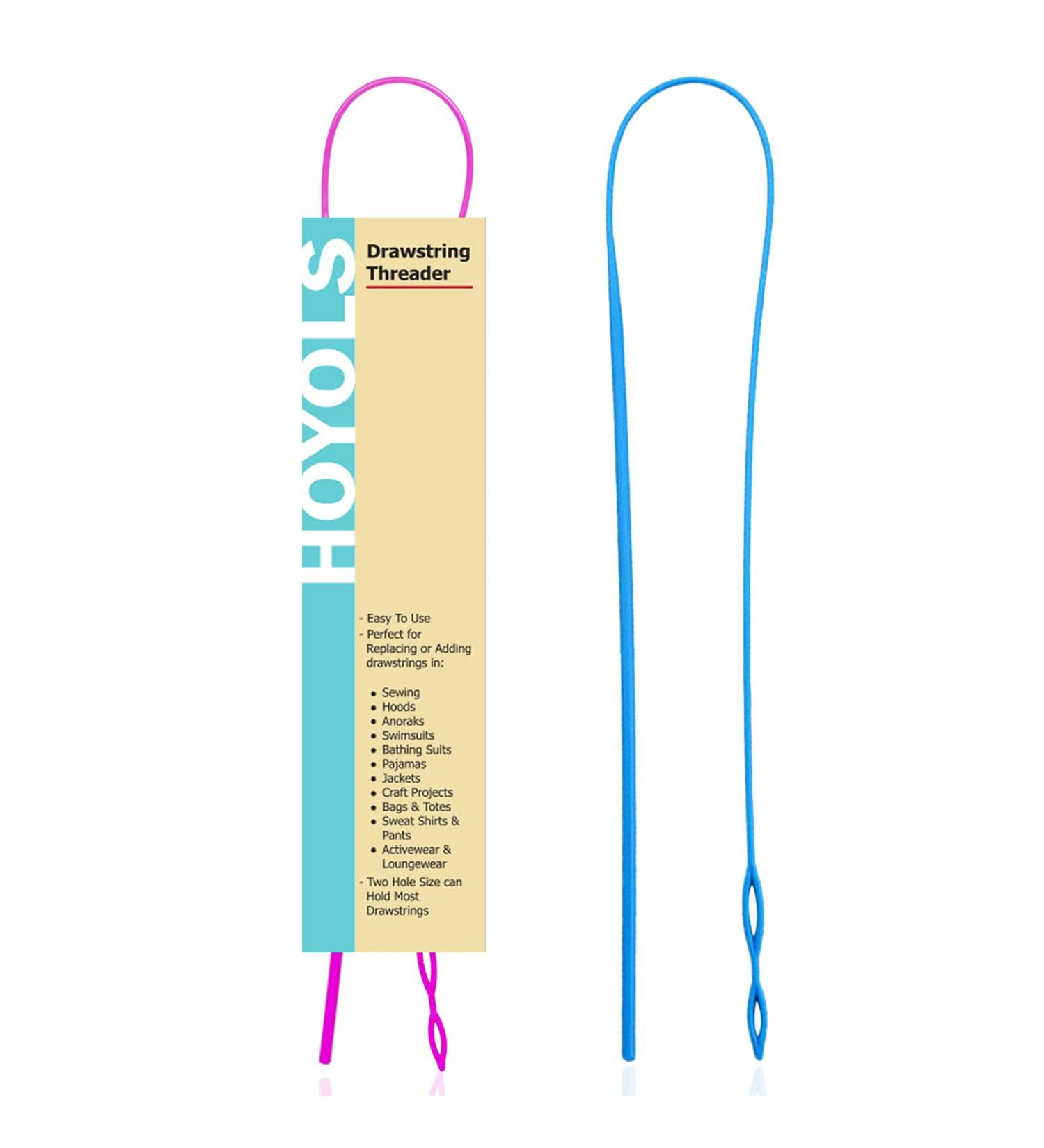 Hoyols Drawstring Threader - 2 Pcs Plastic Flexible Needle for Easy Sewing & Crafting - Buy Online on GoSupps.com