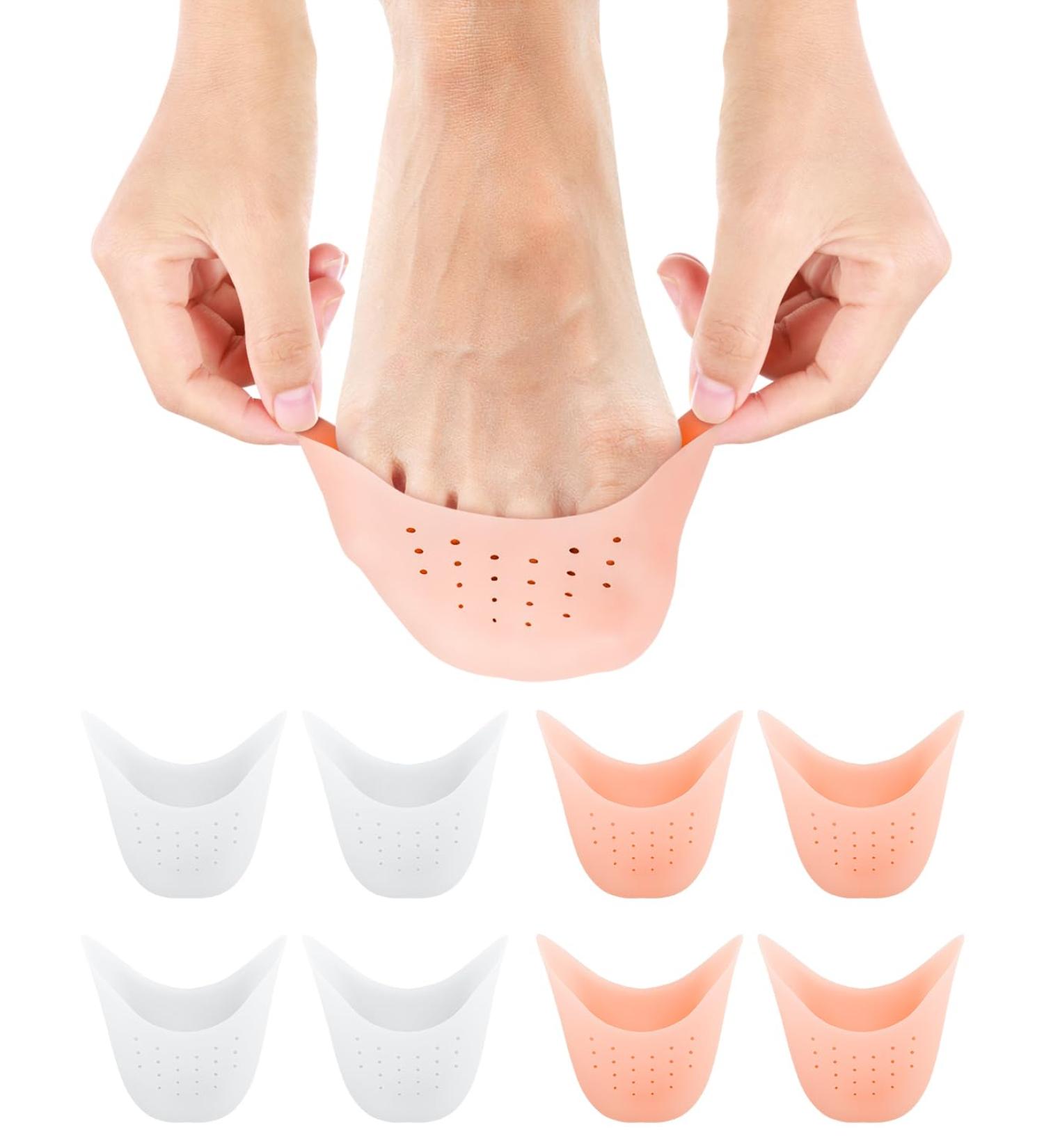 BLATOWN Silicone Toe Protectors - 8pc Gel Toe Covers for High Heel Shoes - Pain Relief Cushions for Women and Men (White+Beige) - Buy Online on GoSupps.com