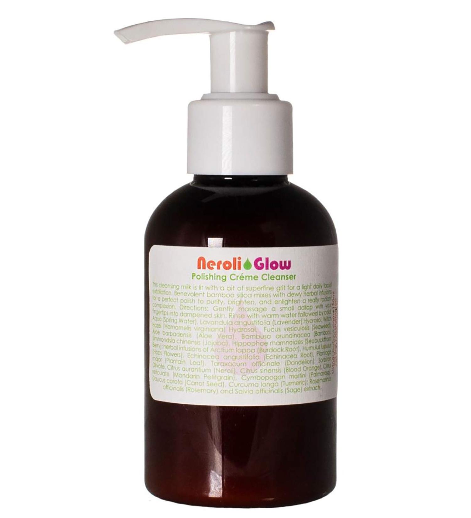 LIVING LIBATIONS - Organic Neroli Glow Polishing Cr me Cleanser | Natural Wildcrafted Vegan Clean Beauty (4 fl oz | 120 mL)