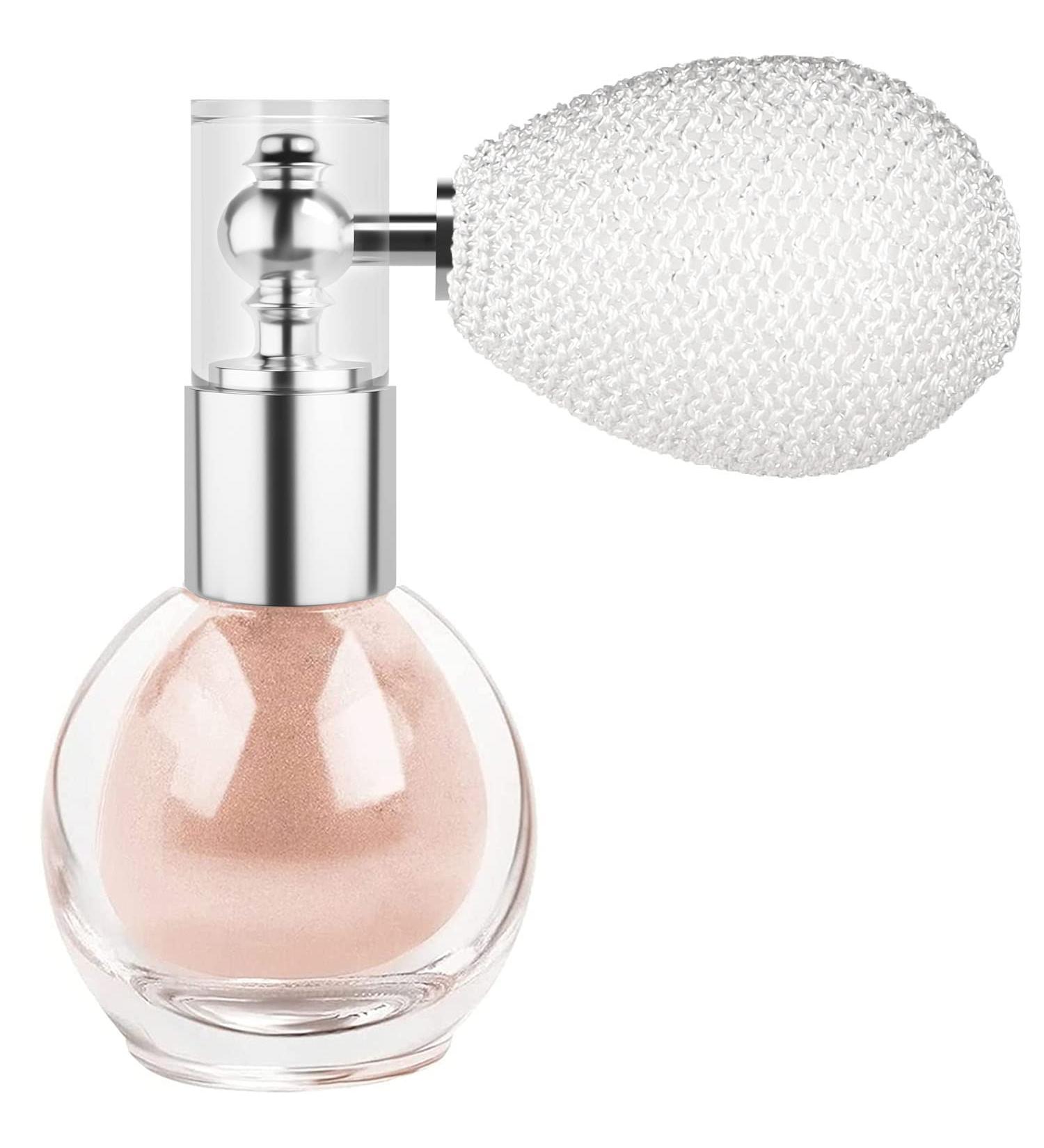 Shimmering Body Glitter Spray - Nude Pink Highlighter for Hair, Face & Body - High Gloss Makeup Sparkle - Buy Online on GoSupps.com