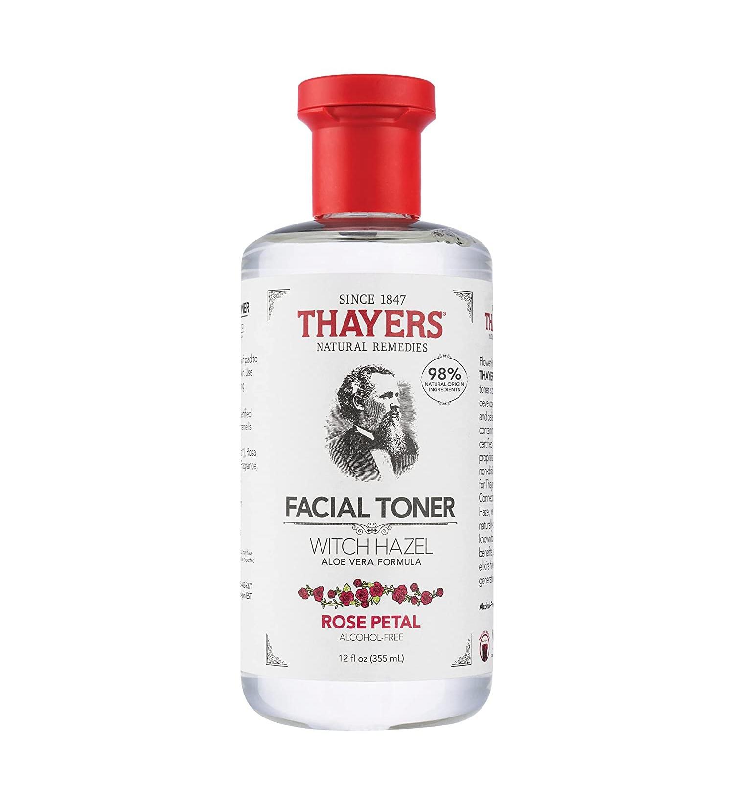 THAYERS Rose Petal Witch Hazel Toner - Alcohol-Free Organic Aloe Vera | International Shipping - Buy Online on GoSupps.com