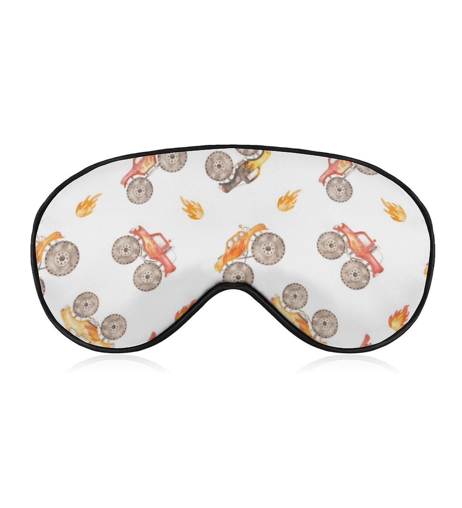 Buy Cute Monster Trucks Sleeping Mask | Soft Eye Mask & Adjustable Blindfold for Comfortable Night Sleep | International Shipping Available - Buy Online on GoSupps.com