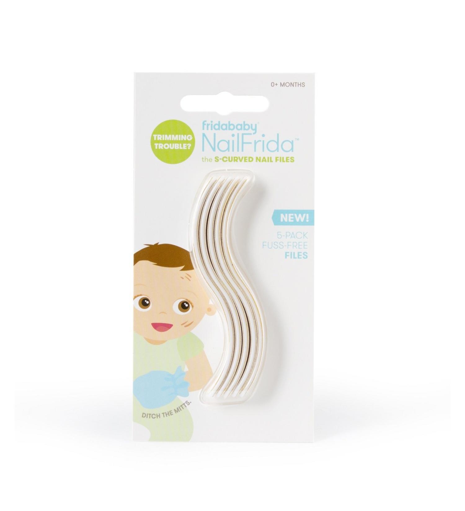 Fridababy NailFrida S-Curved Nail Files - 5 Pack (White) | Gentle Baby Nail Care - Buy Online on GoSupps.com