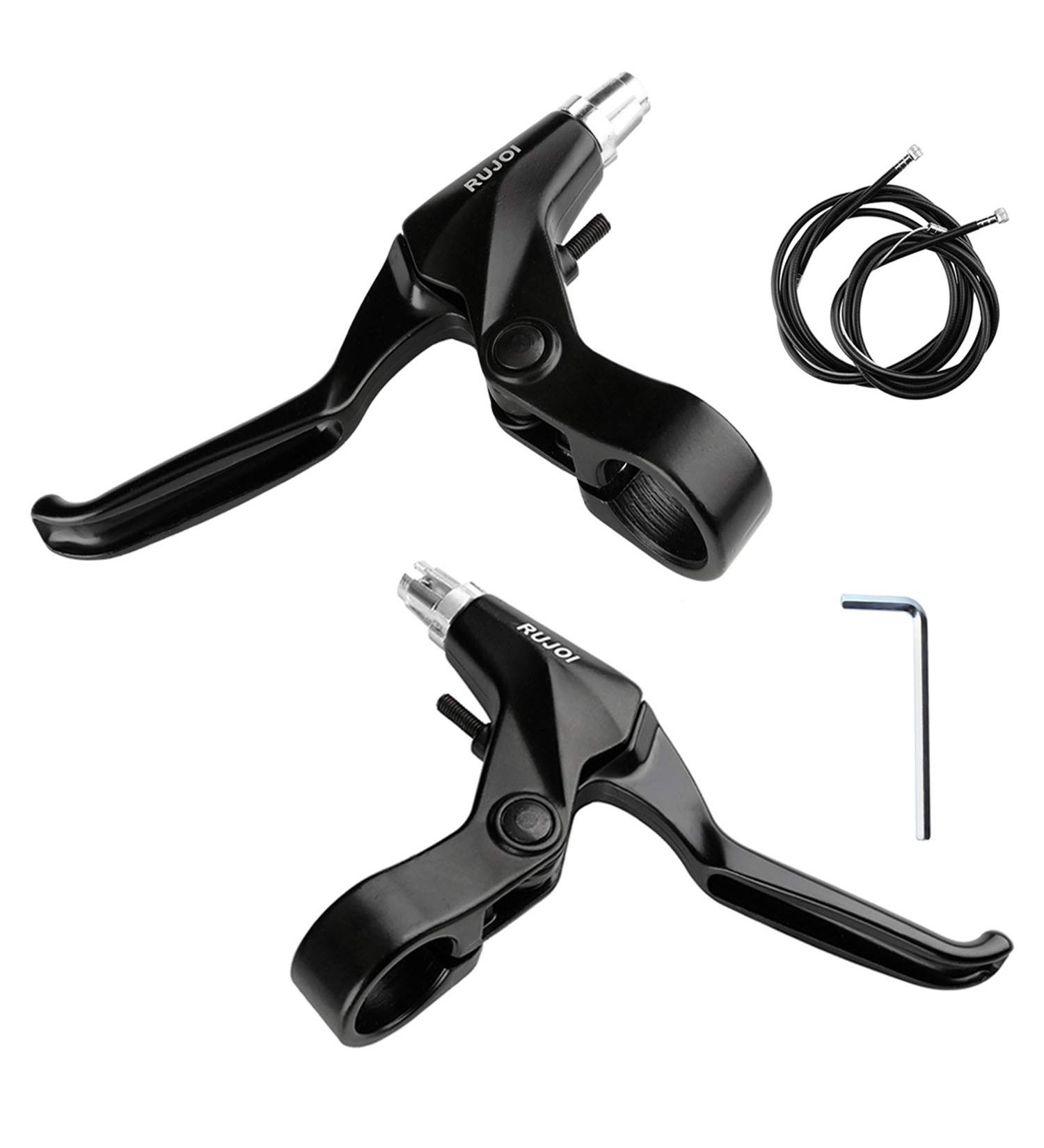 RUJOI Bike Brake Lever Set - Aluminum Alloy Handle with Brake Cable Wire for Mountain, Road, Folding Bikes - Buy Online on GoSupps.com