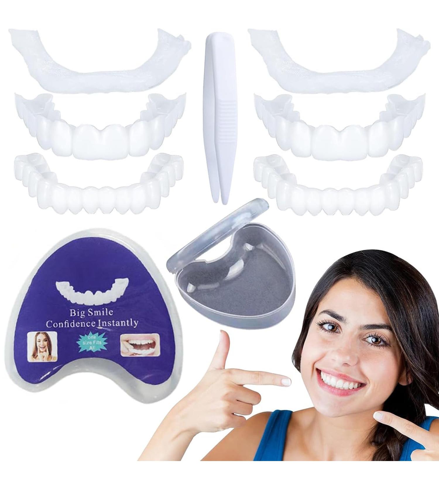 Fluktrix Instant Veneer Sponsors - Brightening Cosmetic Cover for Artificial Teeth | Temporarily Snap-On Veneers for Upper & Lower Smile - Buy Online on GoSupps.com
