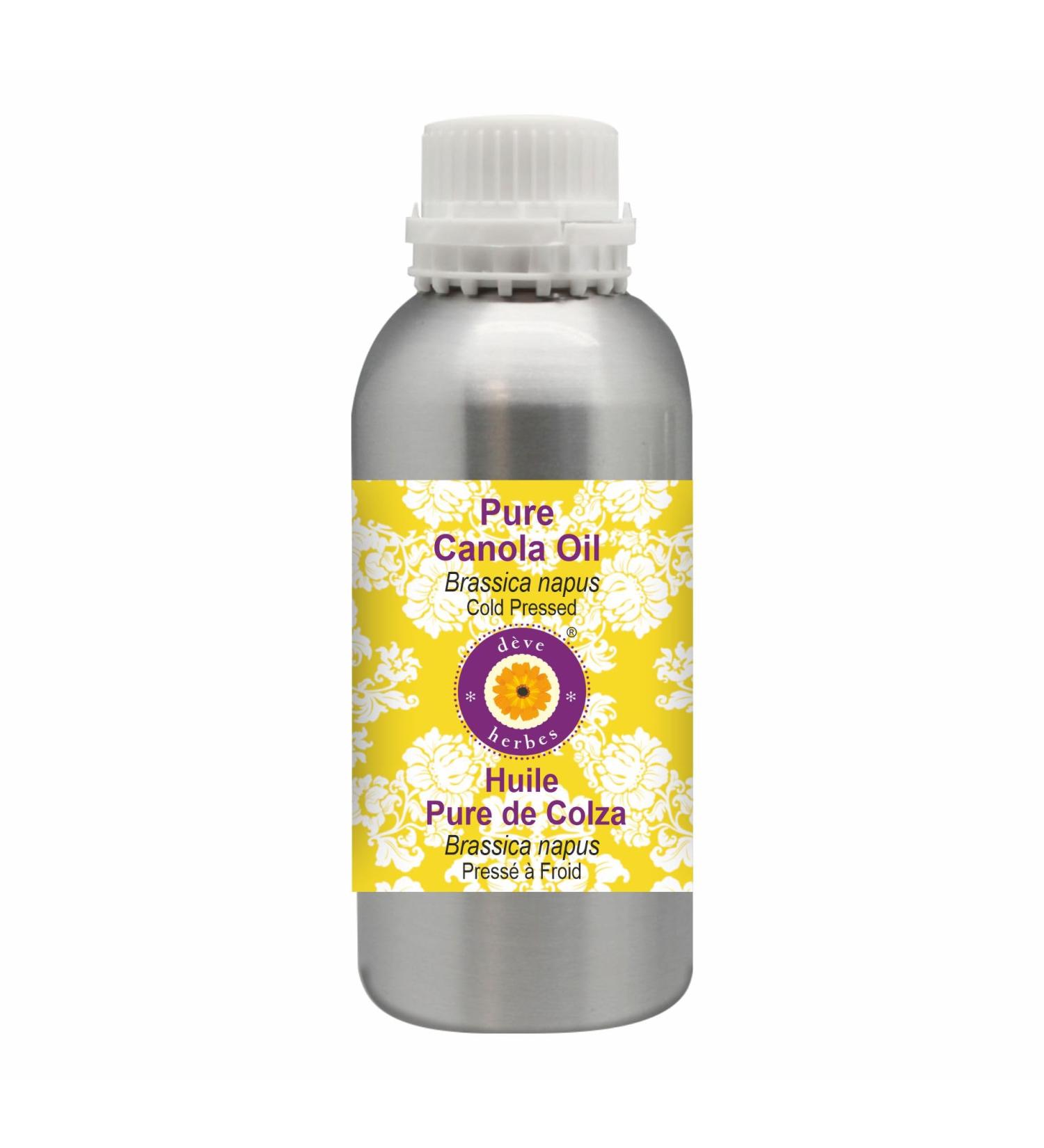 Deve Herbes Pure Canola Oil (Brassica Napus) Cold Pressed 300ml (10 oz) 10 Fl Oz (Pack of 1) - Buy Online on GoSupps.com