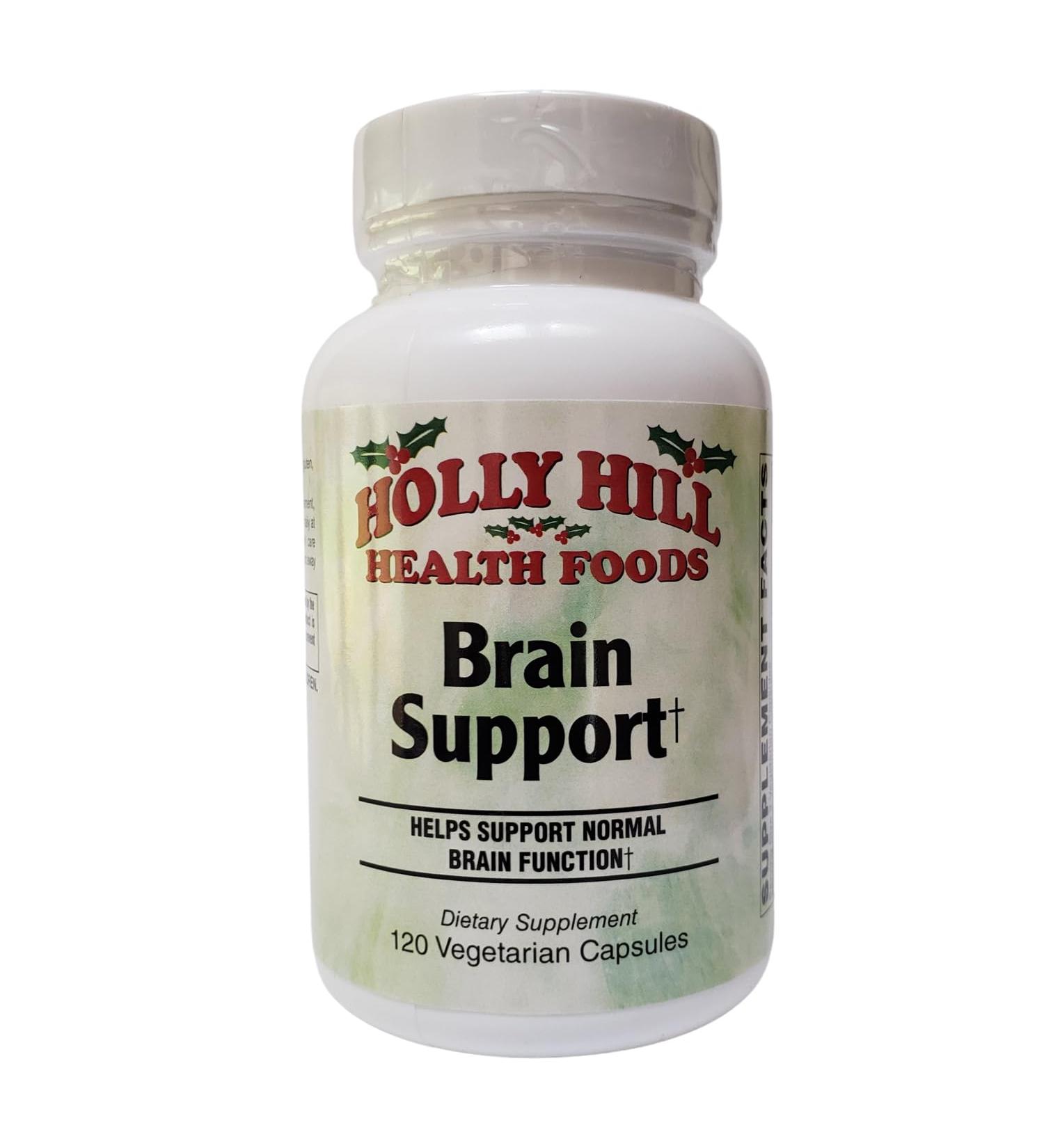 Holly Hill Health Foods Brain Support 120 Vegetarian Capsules - Buy Online on GoSupps.com