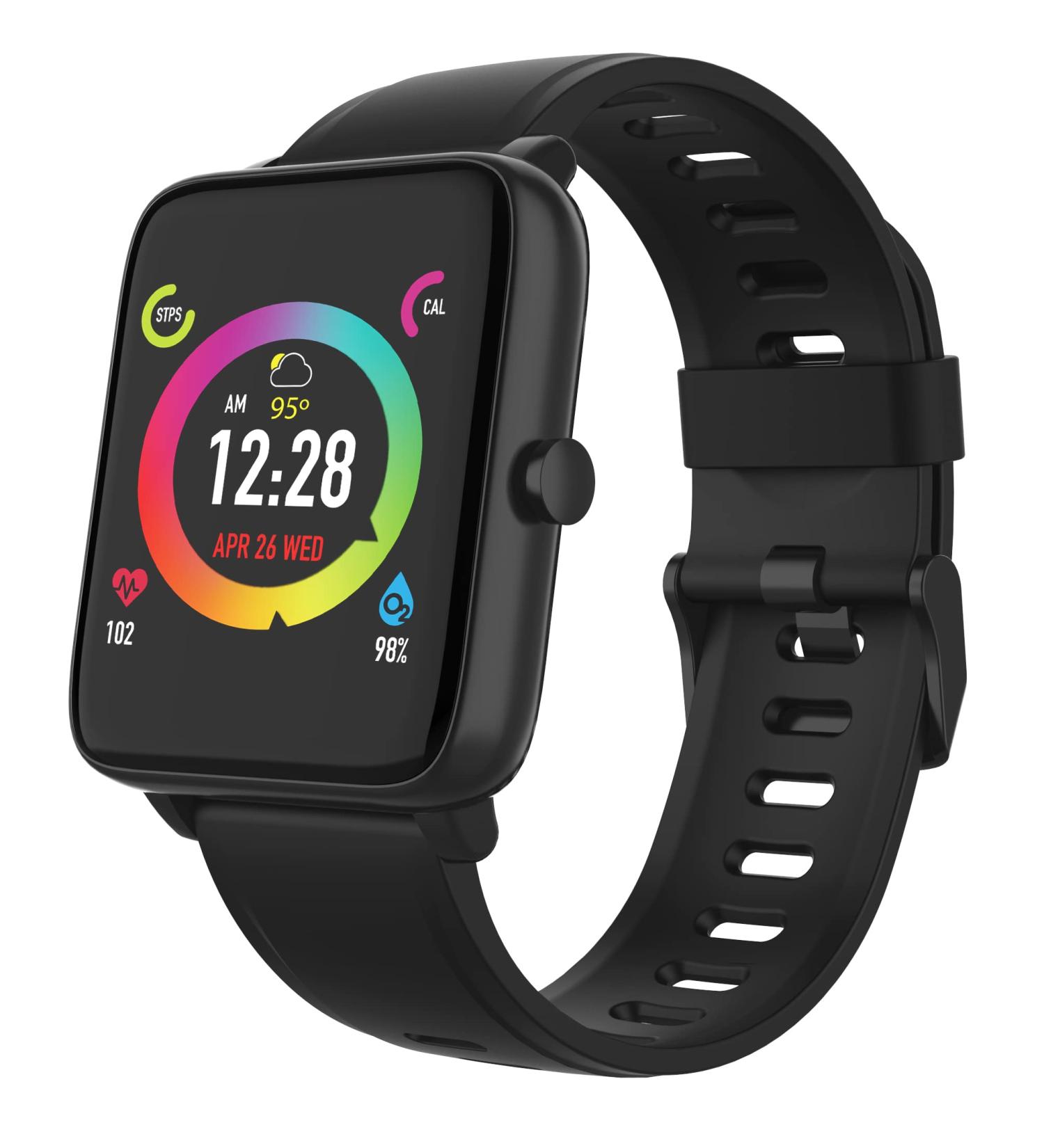 3Plus Smart Watch with Fitness Tracker, Heart Rate & Blood Oxygen Monitor, Sleep Monitor, Waterproof, HD Color Touchscreen - Compatible with iPhone & Android, Vibe Lite-Black - Buy Online on GoSupps.com