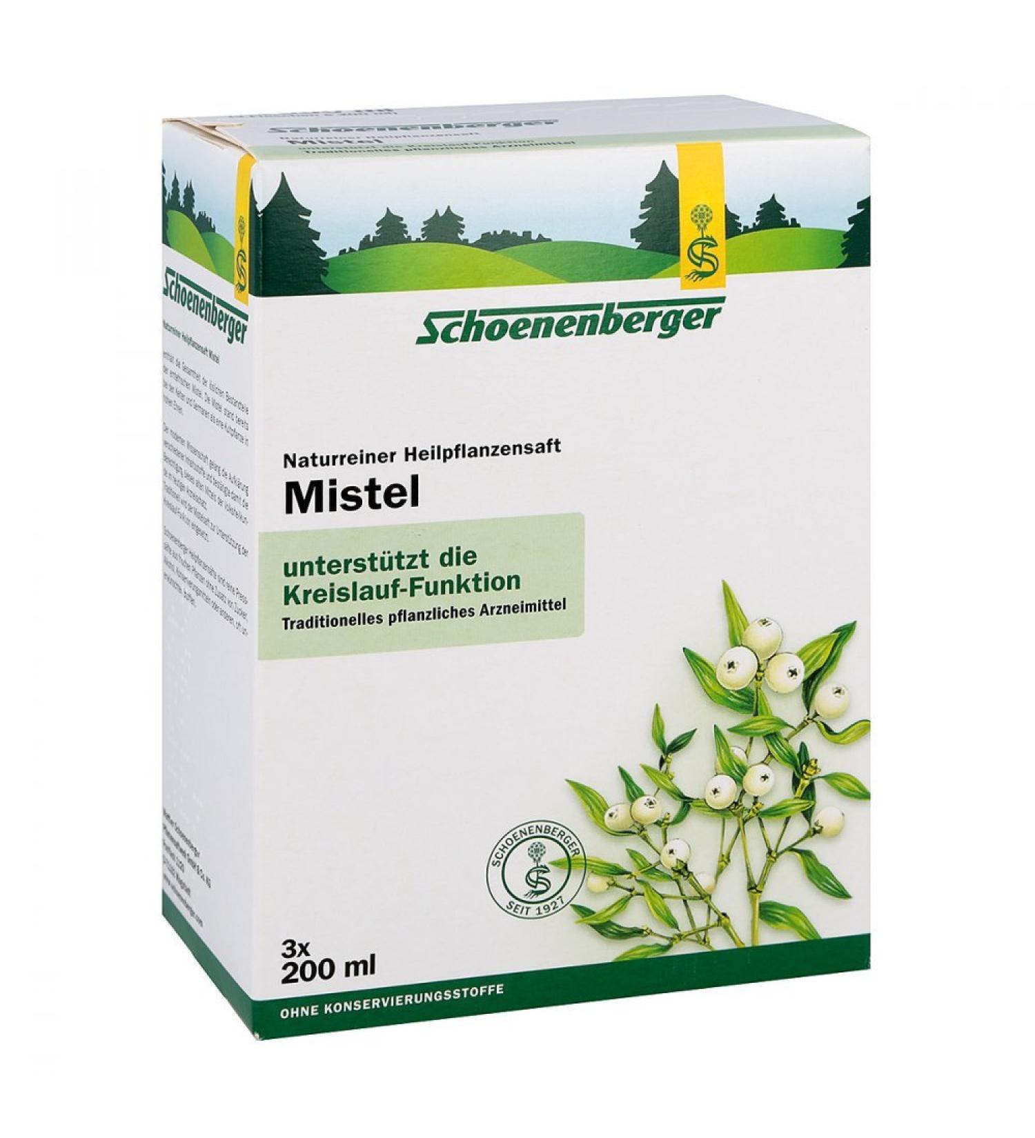 Mistletoe Juice by Schoenenberger | Medicinal Plant Juices (3x200ml) - Health-Boosting Supplement - Buy Online on GoSupps.com