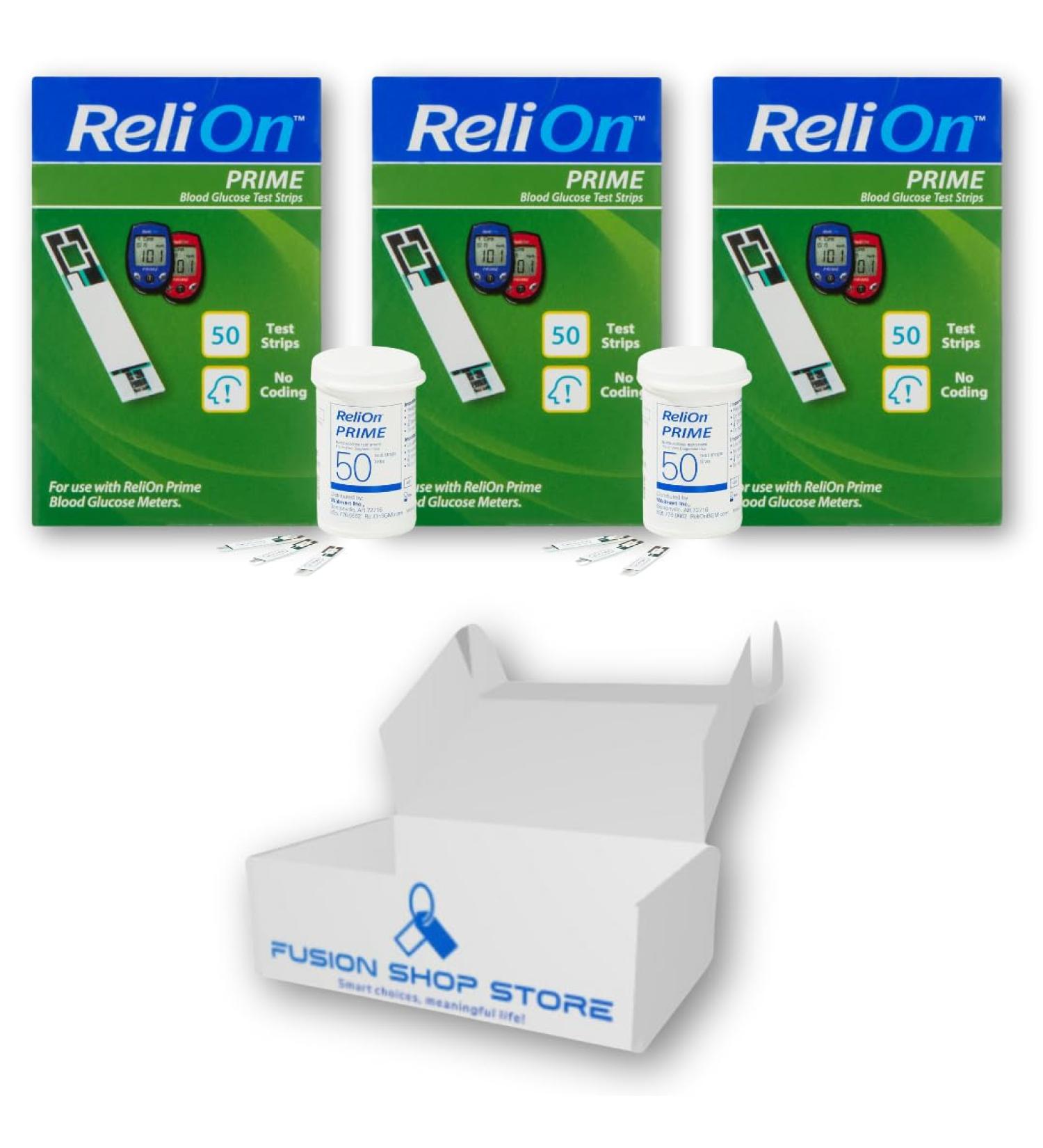 Relion Prime Test Strips 50 ct (3) - Fusion Shop Store - Buy Online on GoSupps.com