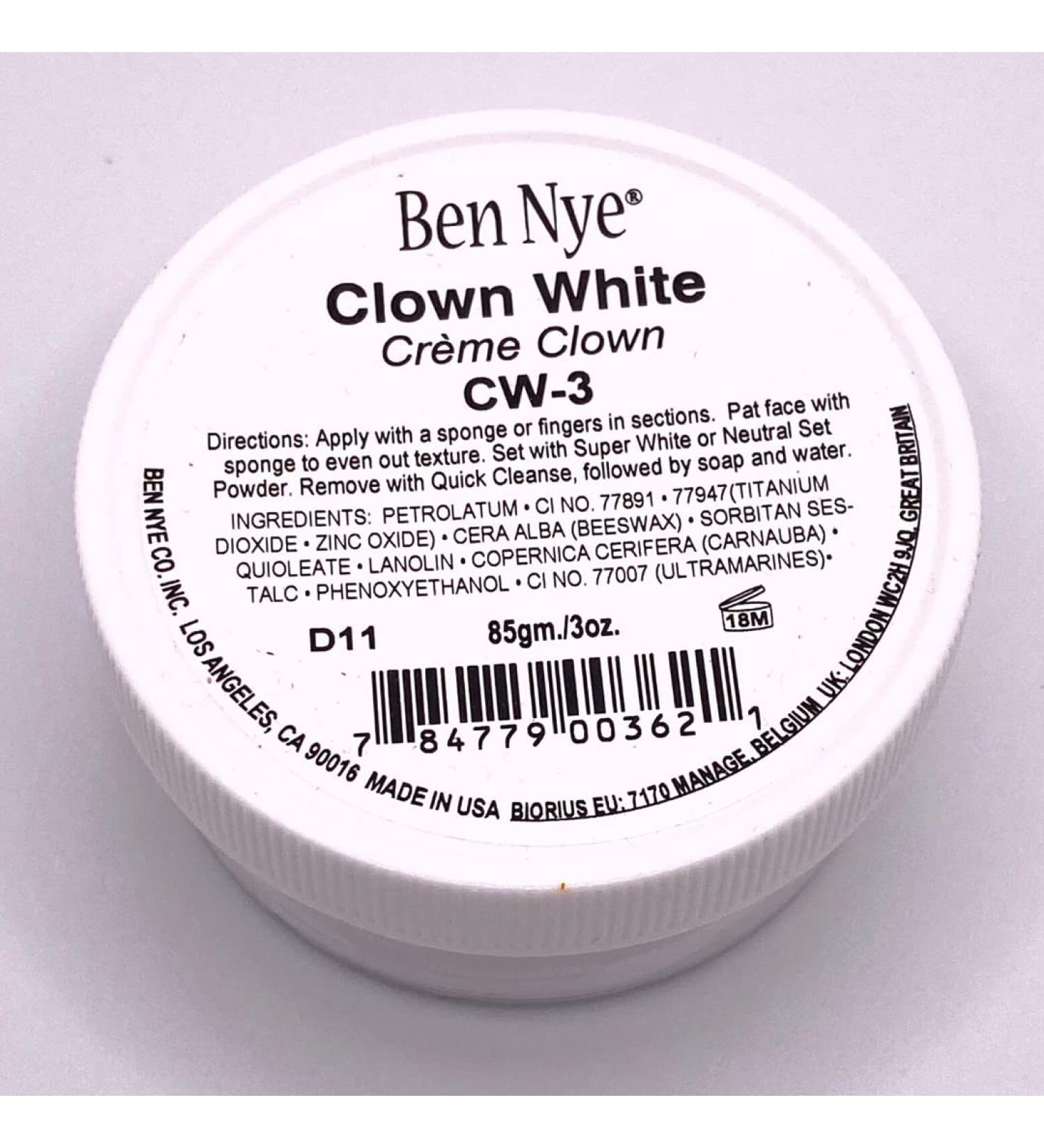 Ben Nye Clown White Makeup 3 oz - Professional Clown Makeup for Stage Performances - Buy Online on GoSupps.com