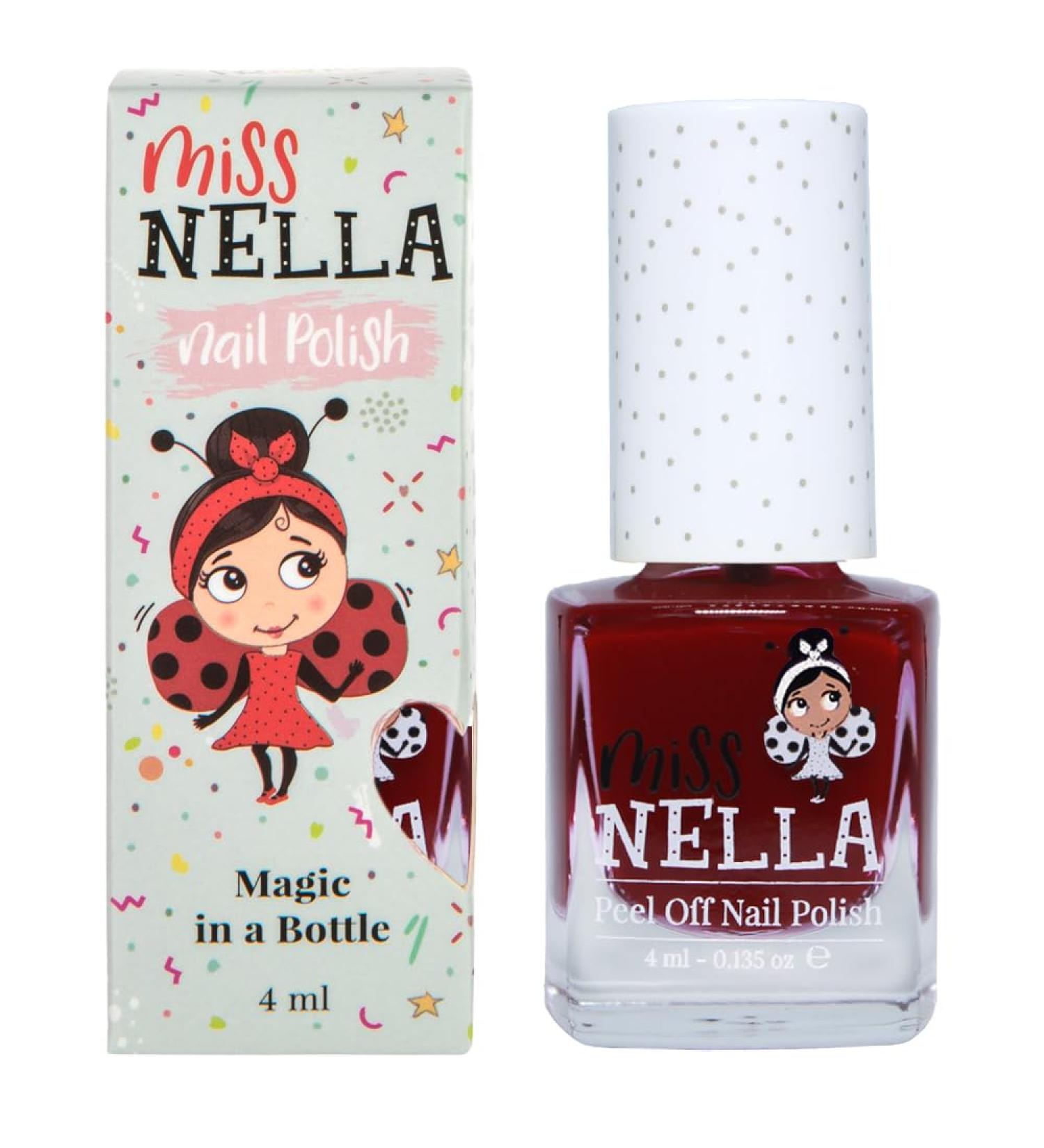 Miss Nella FAV TEACHER Safe Bordeaux Nail Polish for Kids - Non-Toxic & Odour Free Formula | Natural Water Based, Easy Peel Off for Children and Toddlers - Buy Online on GoSupps.com