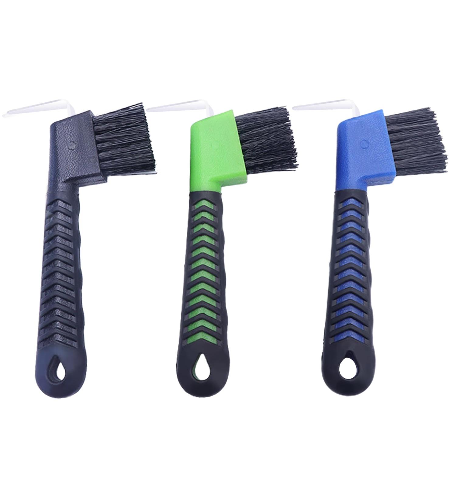 Lezevn 3 Pieces Horse Hoof Pick Brushes with Handle Striped Horseshoe Groove Cleaner Brush Portable Sturdy Horses Hoof Cleaner Horse Grooming Cleaning Tools Random Color - Buy Online on GoSupps.com