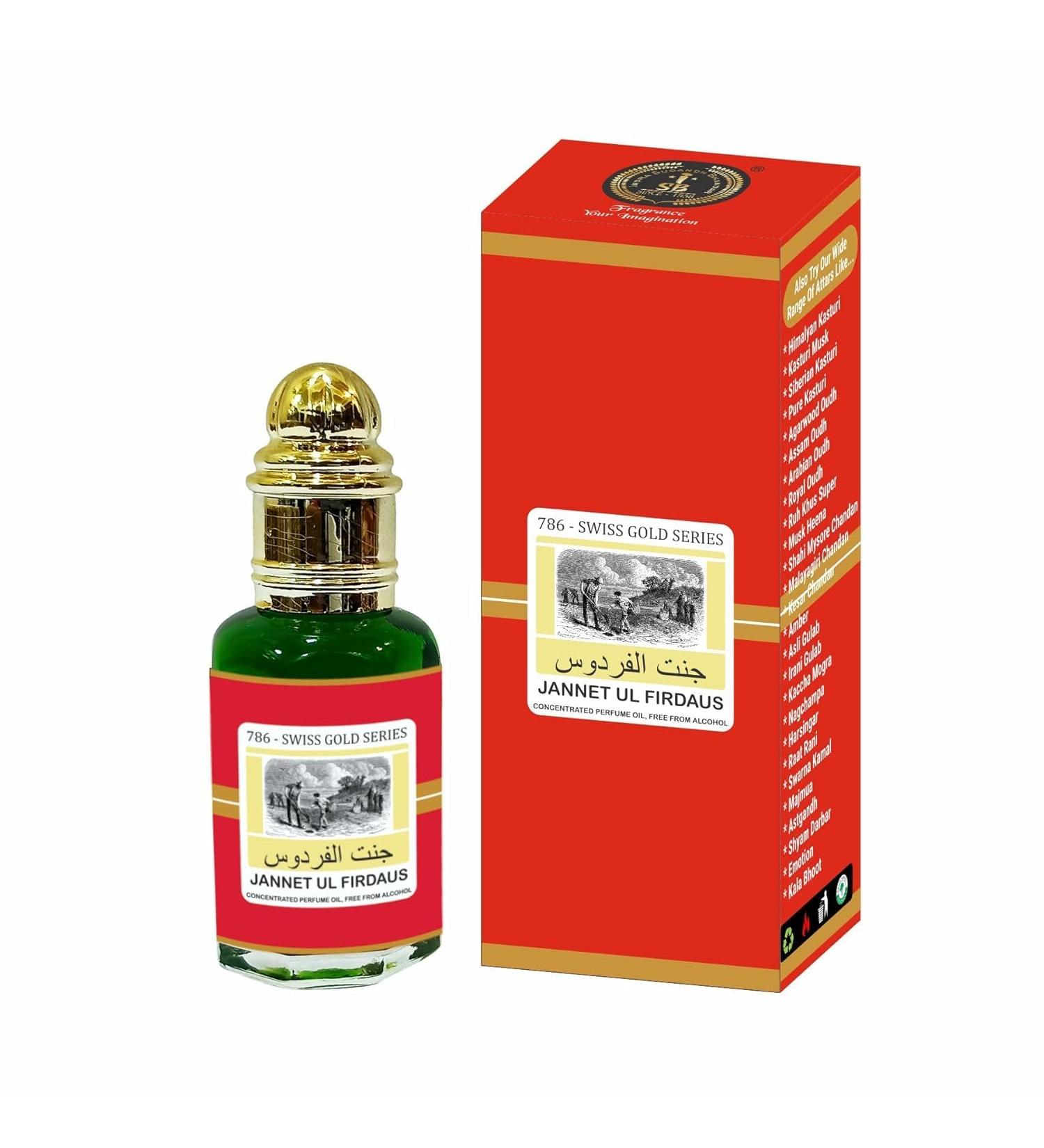 INDRA-SUGANDH BHANDAR Luxury Attar For Men Jannat E Firdaus Firdos 12ml Rollon Attar Box Swiss Gold ittar/itra/itar Long Lasting Attar 100% Alcohol Free Pack - Buy Online on GoSupps.com