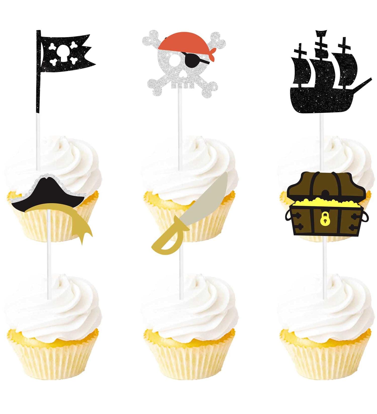 S-Cp-0024 Ice Cream Fruit Dessert Cupcake Topper Colorful Glitter Happy Birthday Sensory Pop Game Theme Decor Supplies Baby Shower Boys Girls Birthday Party Decorations - Buy Online on GoSupps.com