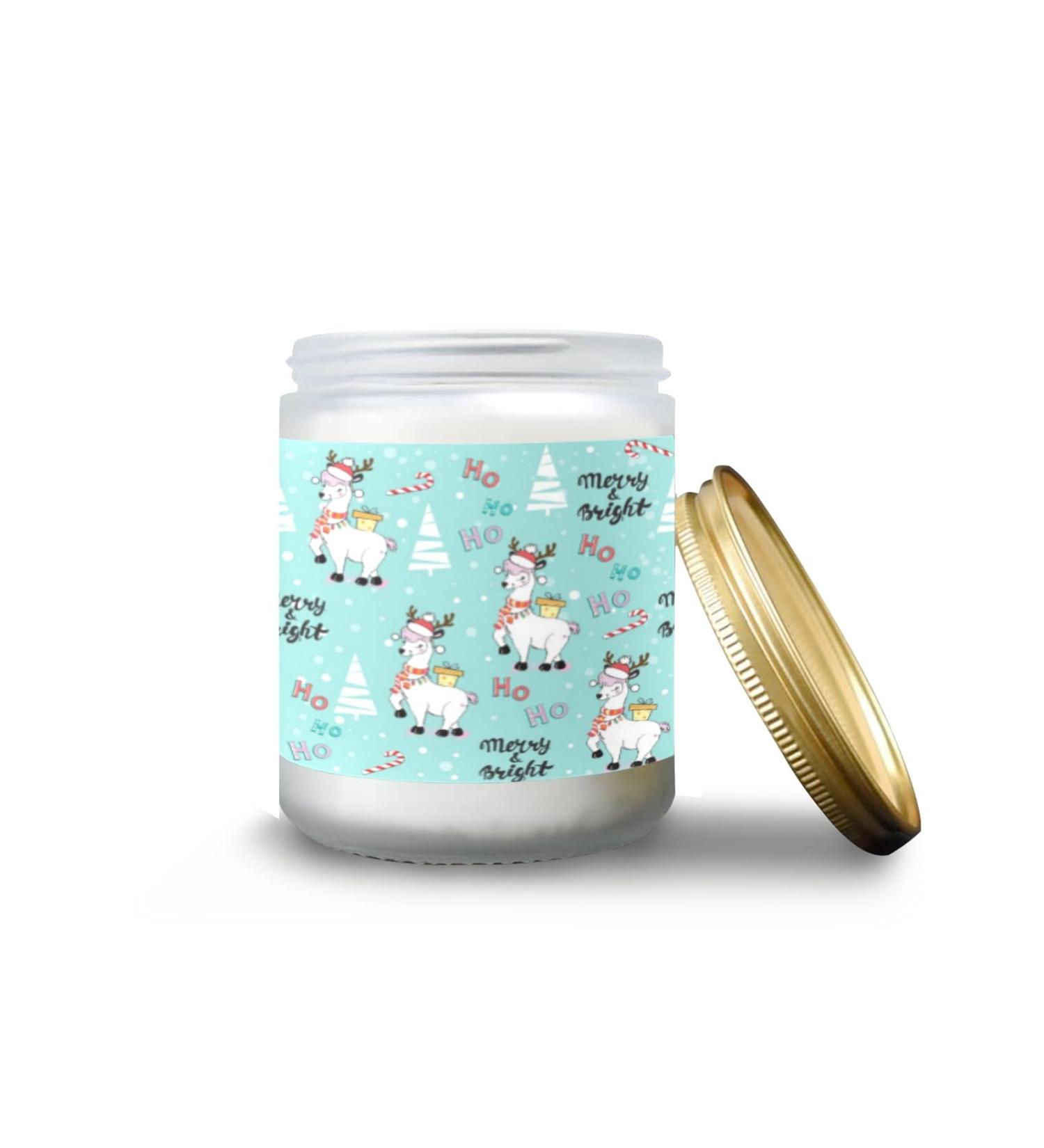 Vanilla Scented Candles - 7 oz Aromatherapy Jar Candles | Long Lasting Perfect Gift Set for Women | Cute Llama in Santa Claus Hat - Buy Online on GoSupps.com