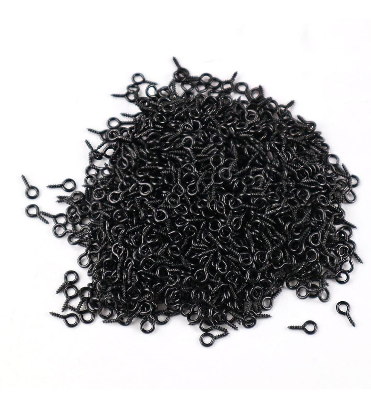 1000 Pcs Black Small Screw Eye Pin Jewelry Making Eyelet Hook 10x5mm for Crafts | IDEALSV - Buy Online on GoSupps.com