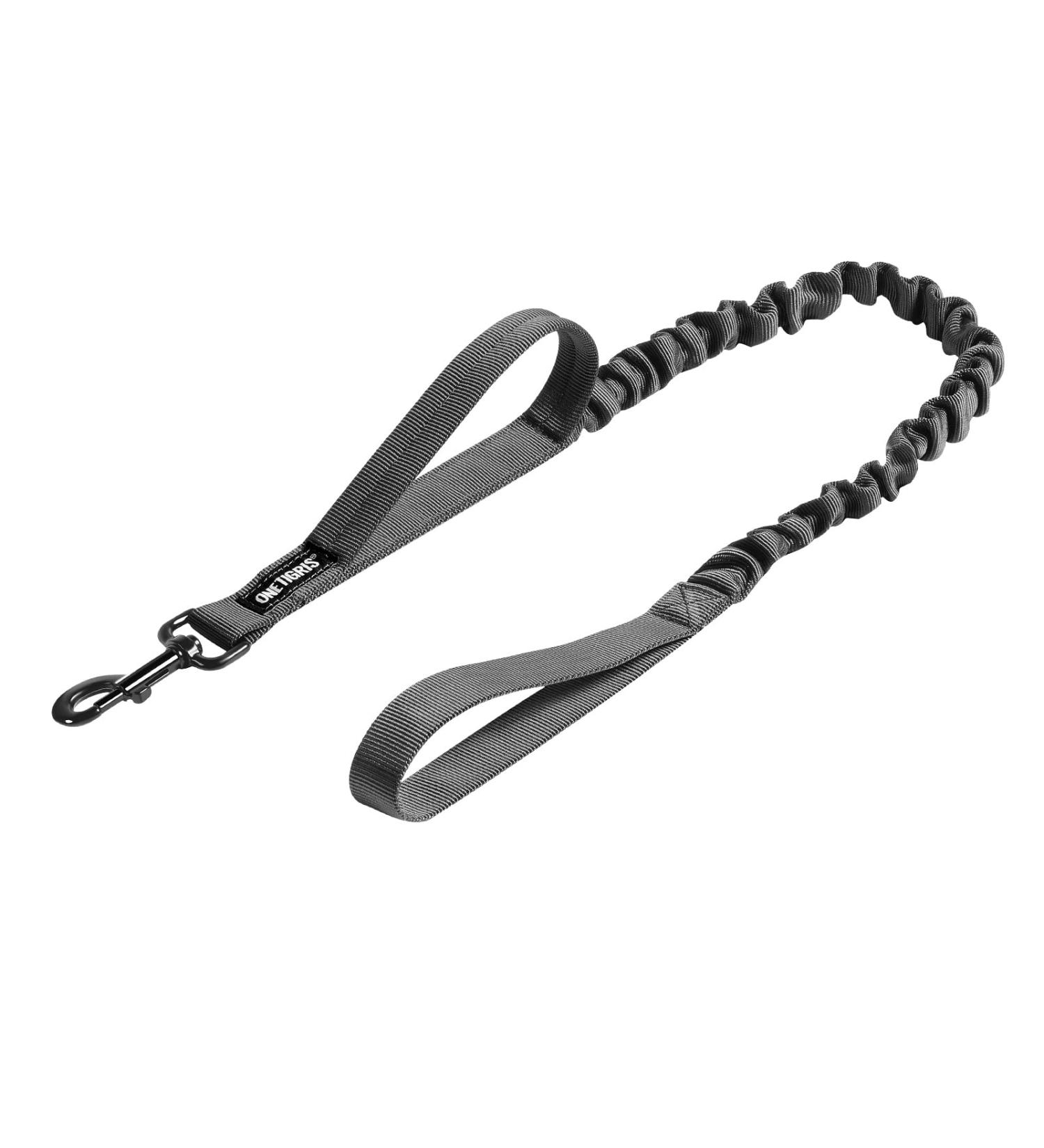 OneTigris Spring Loaded Dog Leash - Durable Nylon Adjustable 85.1cm to 118.1cm Grey - Perfect for International Shipping - Buy Online on GoSupps.com