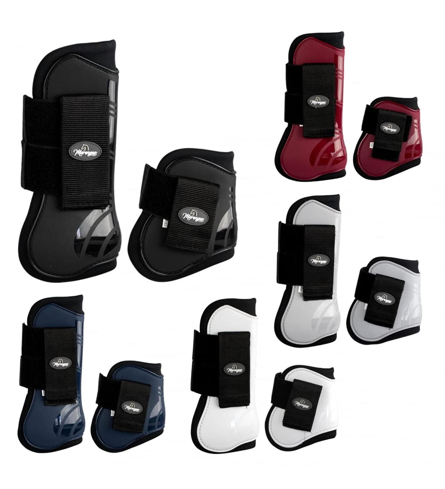 Marengos Tendon & Fetlock Boots Set of 4 - PRO Silver Grey for Thoroughbreds | International Shipping - Buy Online on GoSupps.com