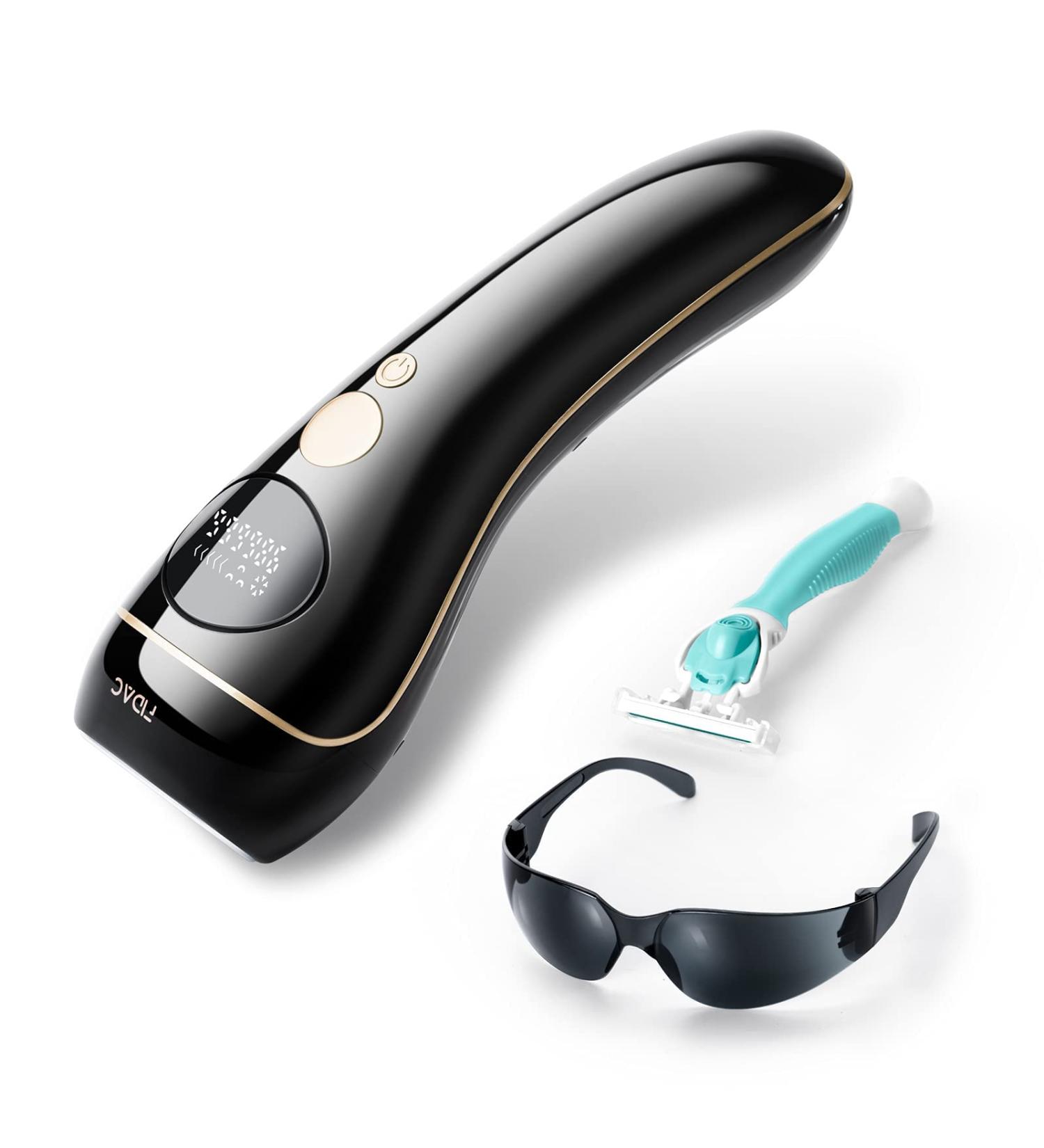 FDA Cleared IPL Laser Hair Removal Device - 999,999 Flashes for Women & Men - Permanent Hair Removal for Face & Body - At-Home Black - Buy Online on GoSupps.com