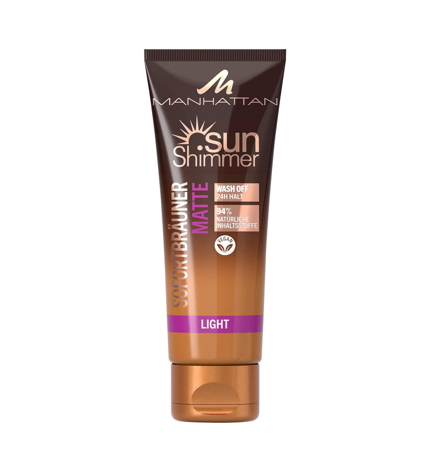Manhattan Sunshimmer Sofortb uner Matte Light for a flawless tan with up to 24 hours of wear 125 ml - Buy Online on GoSupps.com