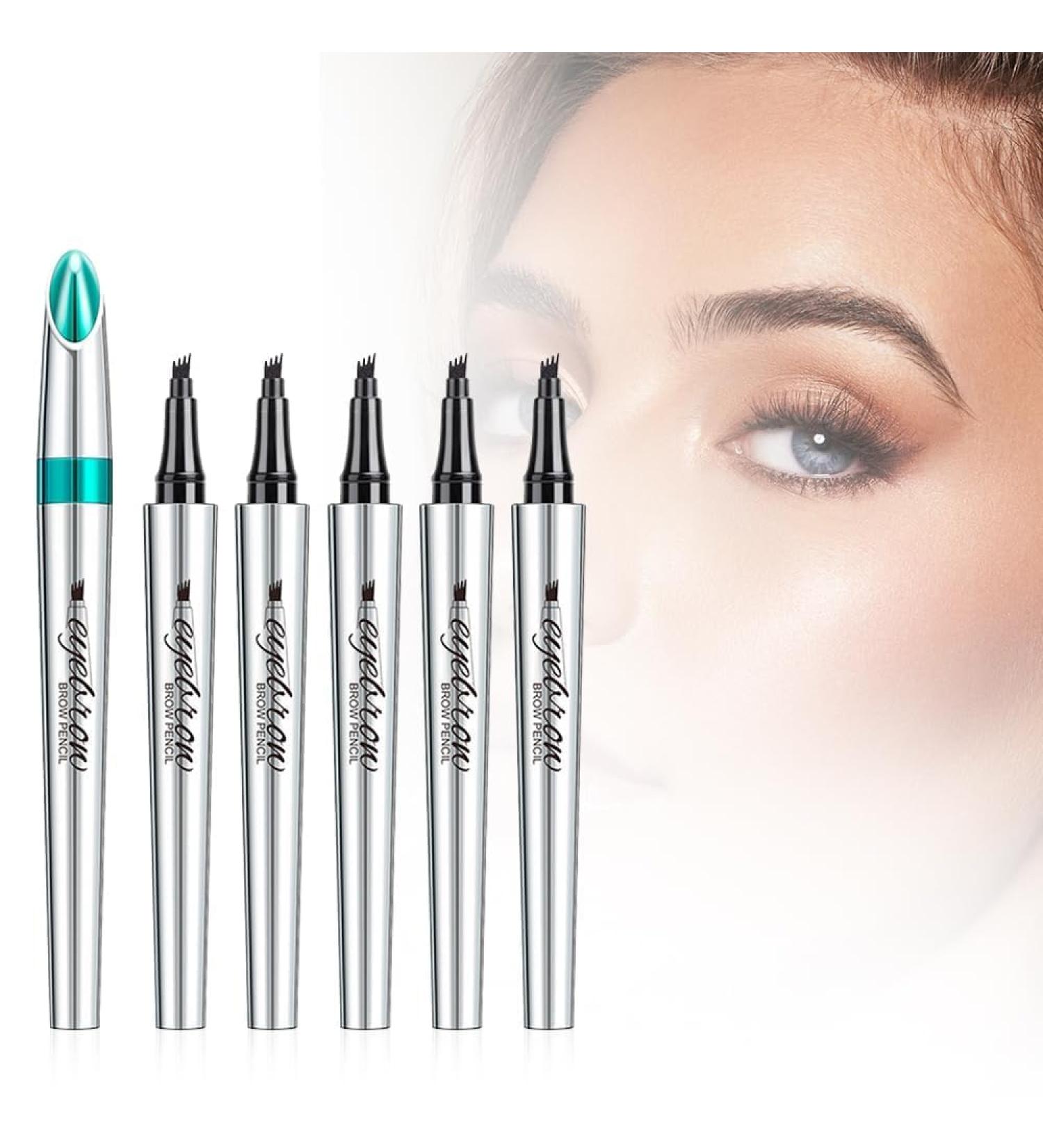 2024 New Magic Eyebrow Pencil Waterproof Microblading Eyebrow Pencil Contouring Pen 4 Tipped Precise Brow Pen Fine Stroke Microblading Eyebrow Pencil Creates Natural Makeup Effect (E-5Pcs) (F-5Pcs One Size) One Size F-5pcs - Buy Online on GoSupps.com