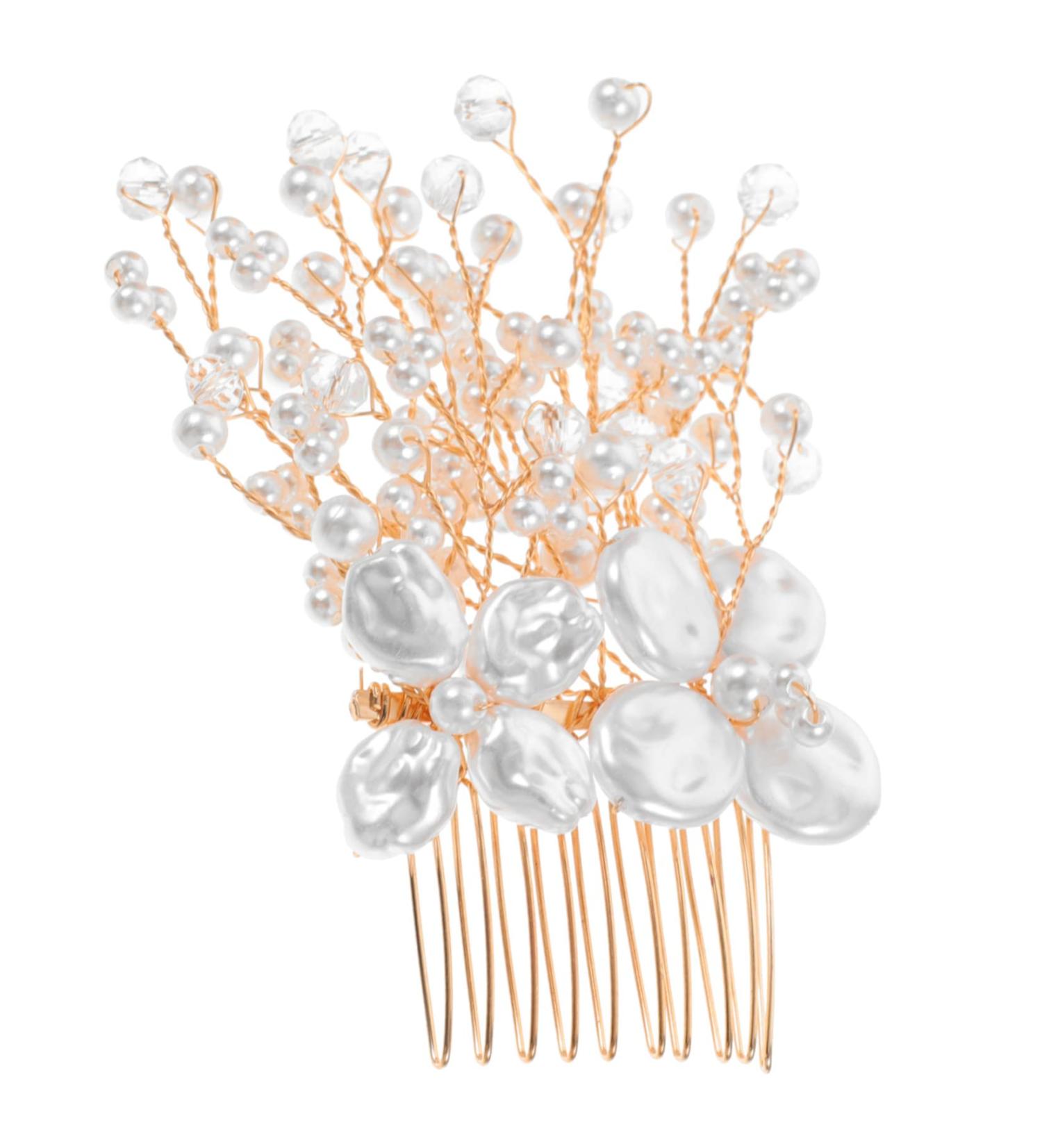 Healeved Silver Hair Comb Pearl Hair Accessories Wedding Hair Accessories for Women Hair Accessory for Women Bride Hair Side Comb Wedding Hair Comb Wedding Hair Side Comb Hair Pin Metals - Buy Online on GoSupps.com