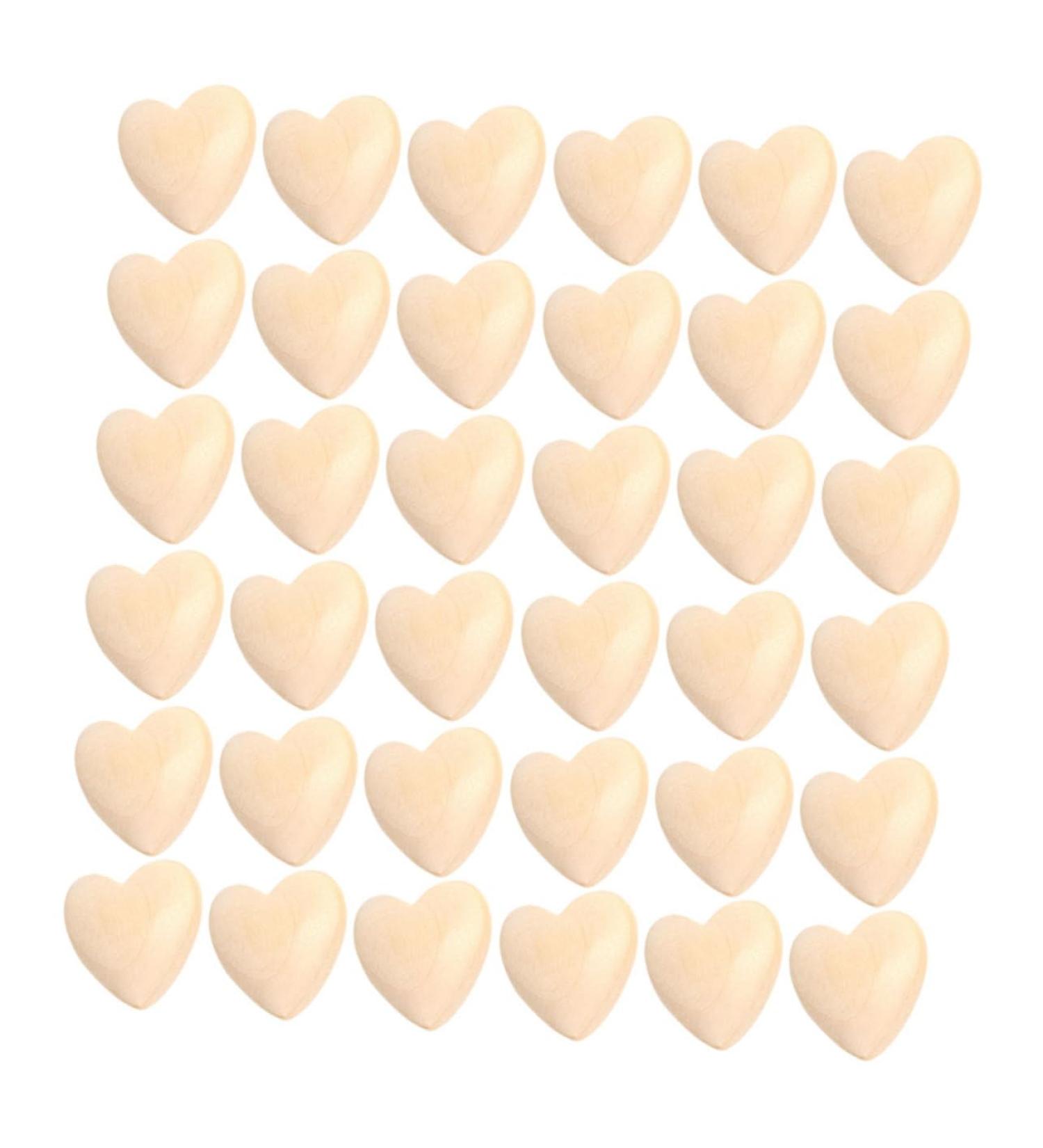 Ibasenice 150 PTH Unfinished Peach Herz Heart Wood Pearls - Loose Pearl Spacer Beads for Jewelry Making & Home Decor - Buy Online on GoSupps.com