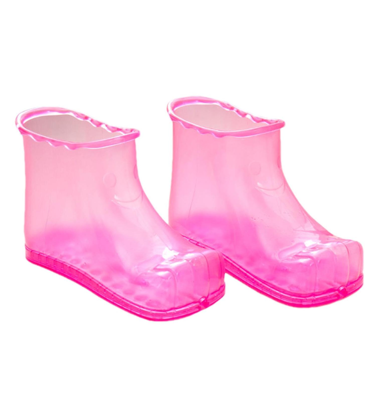 Foot Spa Soak Shoes | Anti-Slip High-Density Foot Soaking Boots - Colorful Heatproof Foot Soaking Shoes Household Foot Bath Shoes for Bathroom Height 18cm Size 45 Red - Buy Online on GoSupps.com