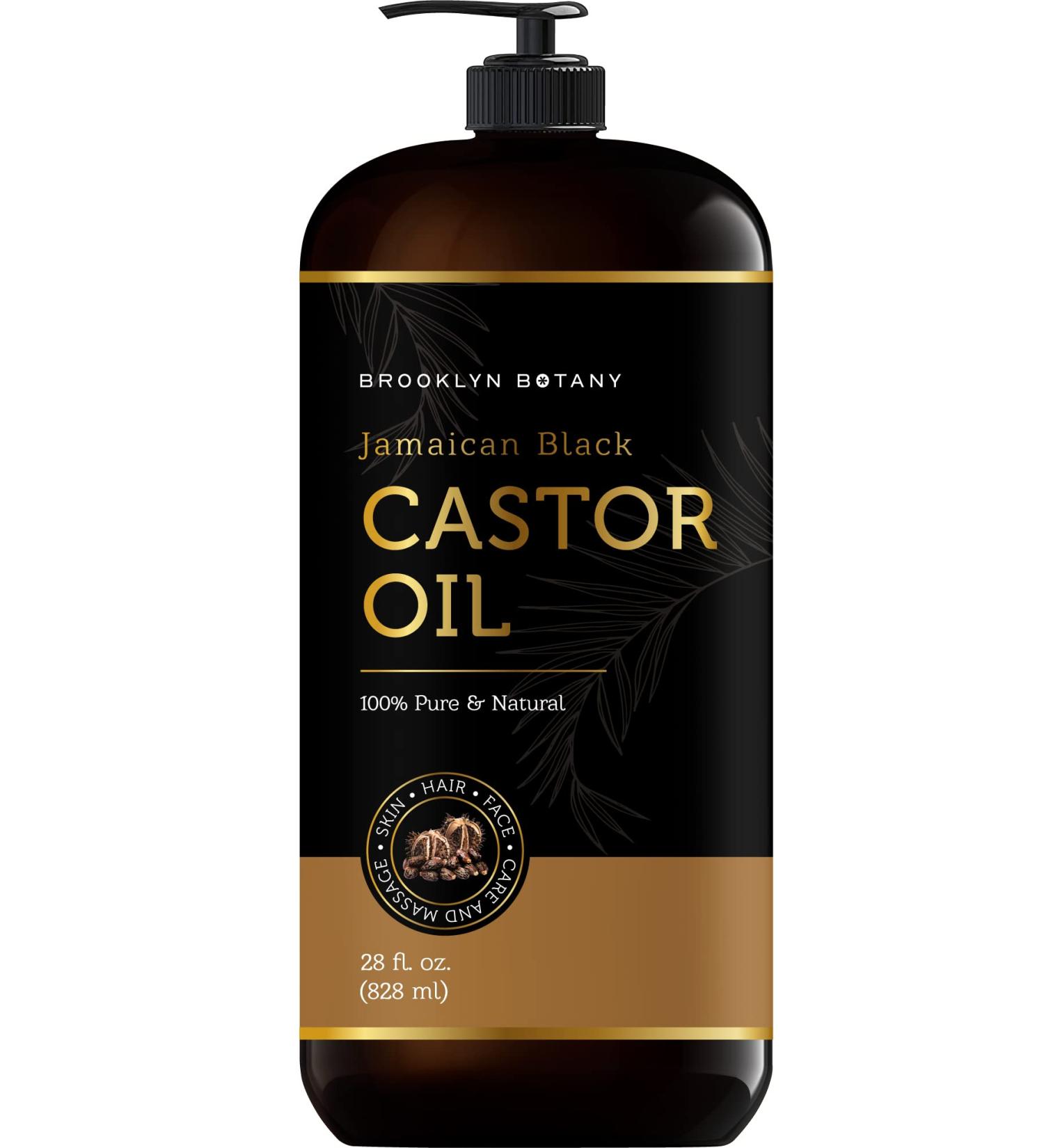 Brooklyn Botany 100% Pure Jamaican Black Castor Oil - Body & Hair Oil for Aromatherapy - 28 fl Oz - Buy Online on GoSupps.com